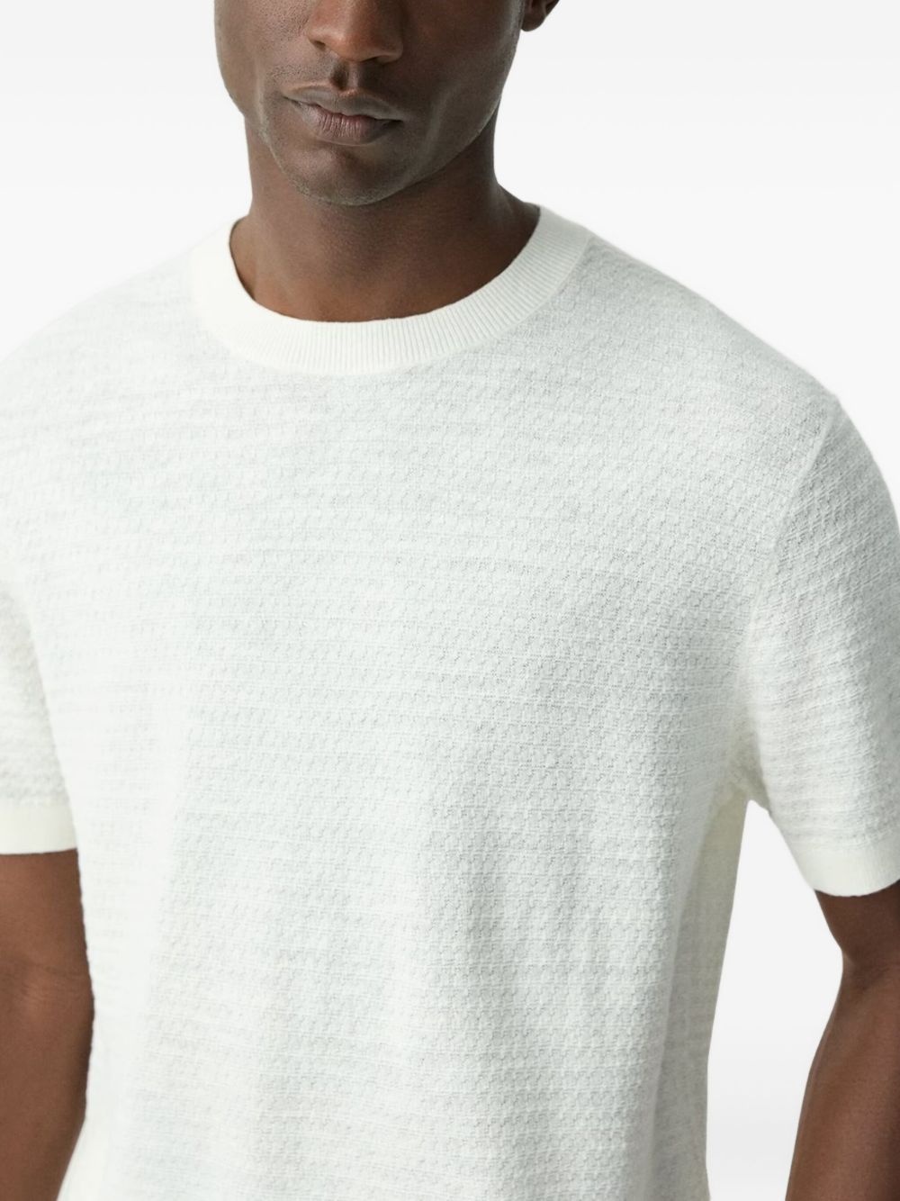linen-blend T-shirt - 6