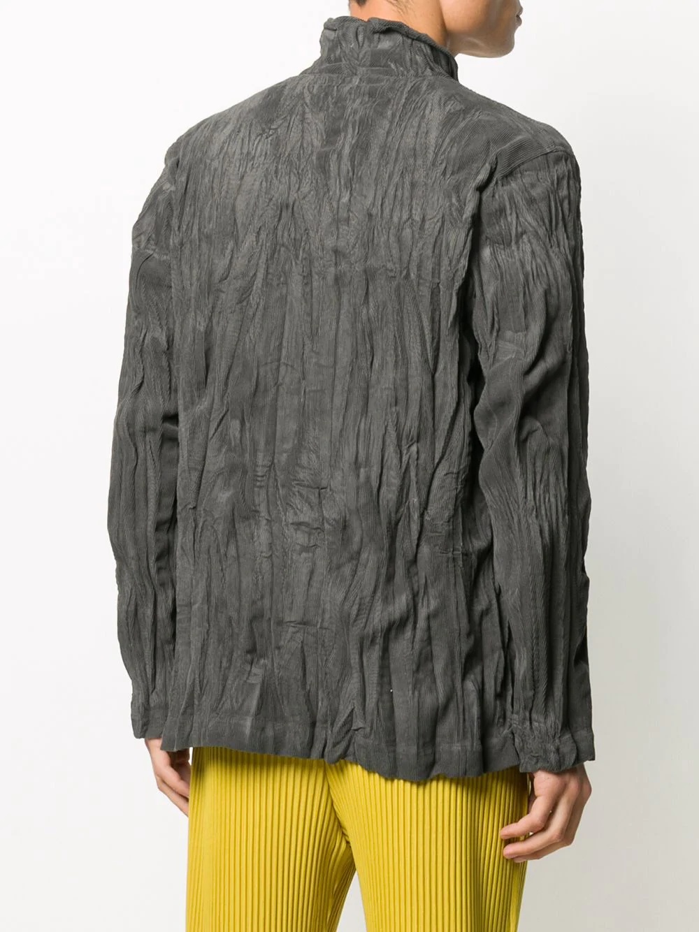 wrinkled-effect long-sleeved shirt  - 4