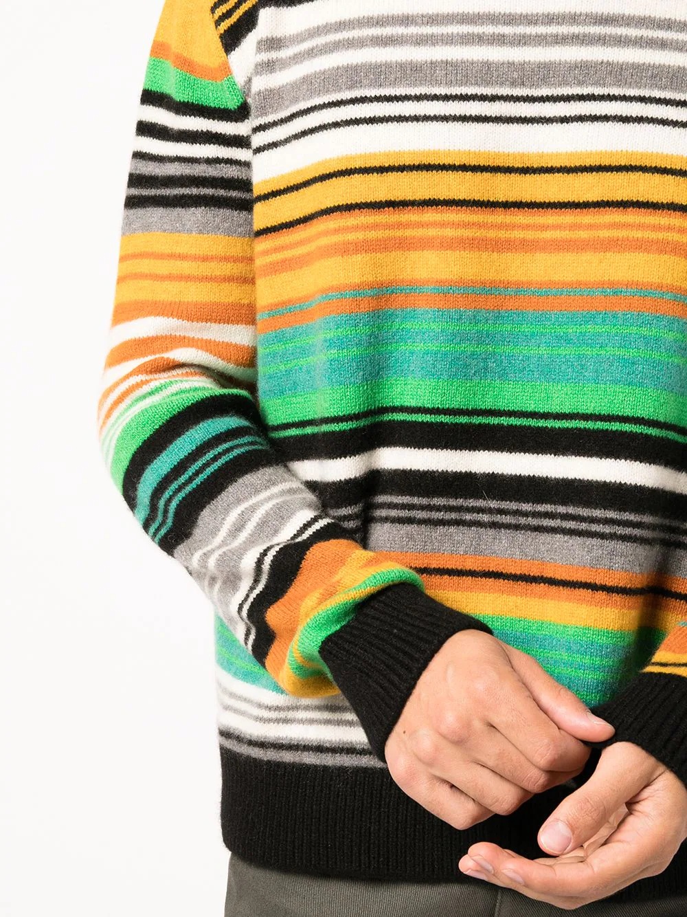 Quarter Stripe knitted crew-neck jumper - 6