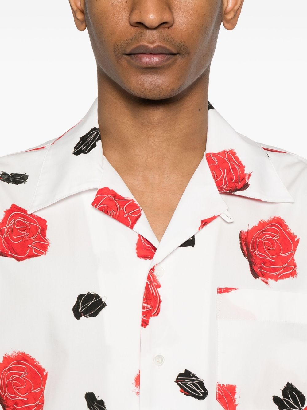 flower-print shirt - 5