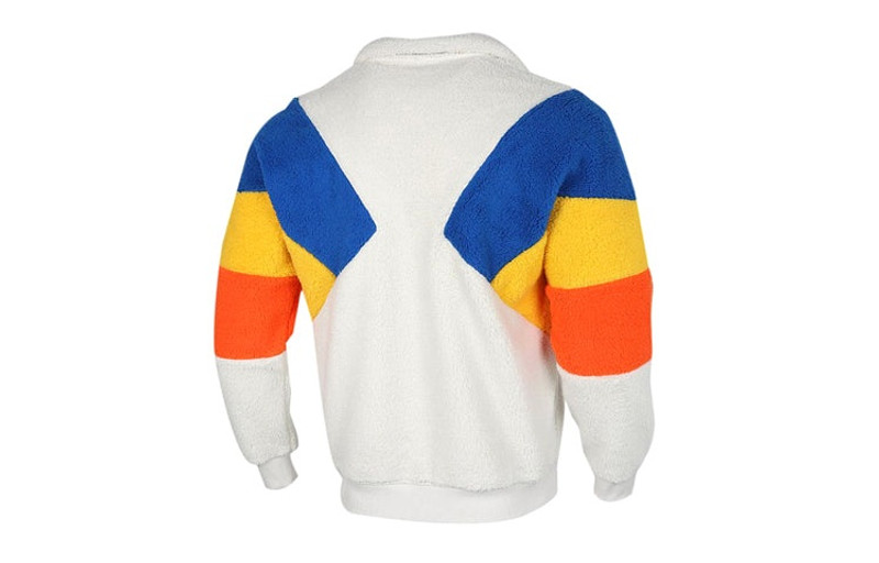 PUMA PUMA Retro Block Sherpa Stand Collar Colorblock lamb's wool Casual Jacket Gray 530808-05 outlook