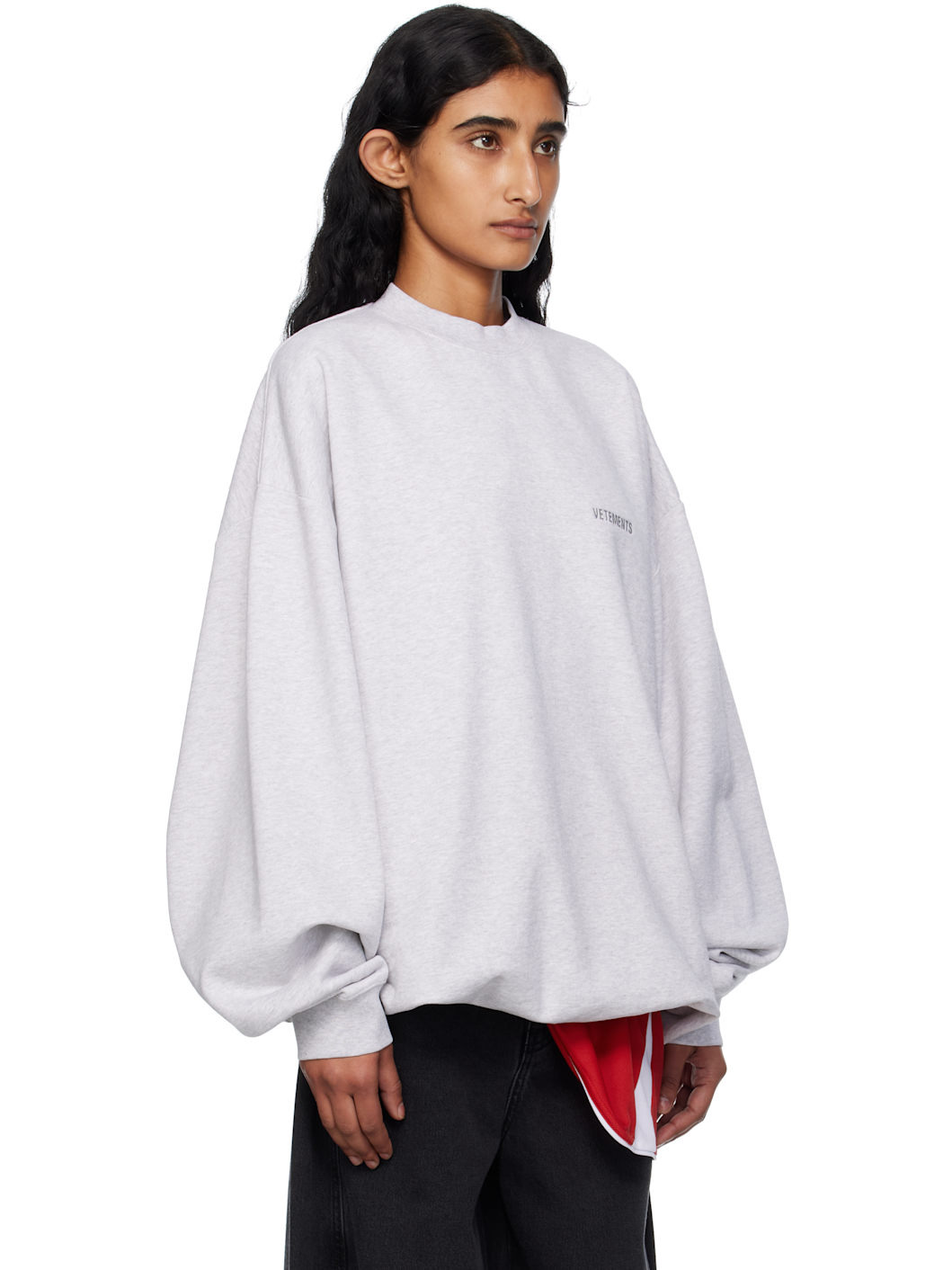 Gray Logo Oversized Sweatshirt - 2