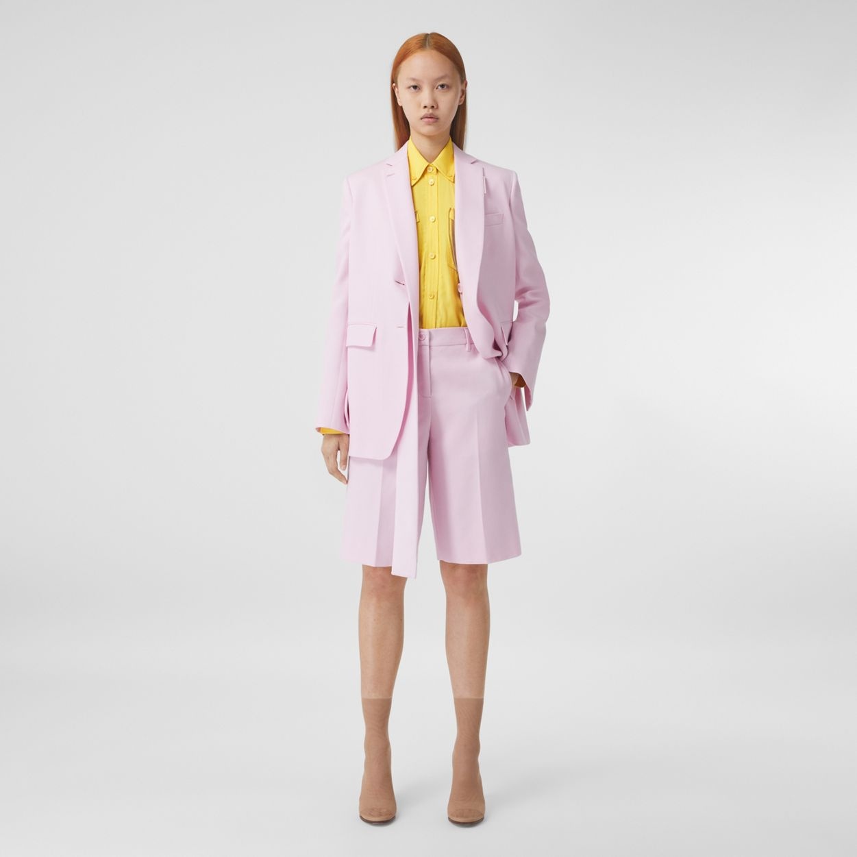 Button-down Collar Satin Shirt - 2