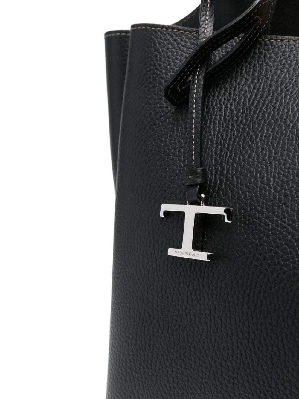 T-pendant leather tote bag - 5