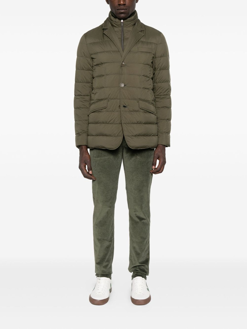 Herno quilted buttoned jacket outlook