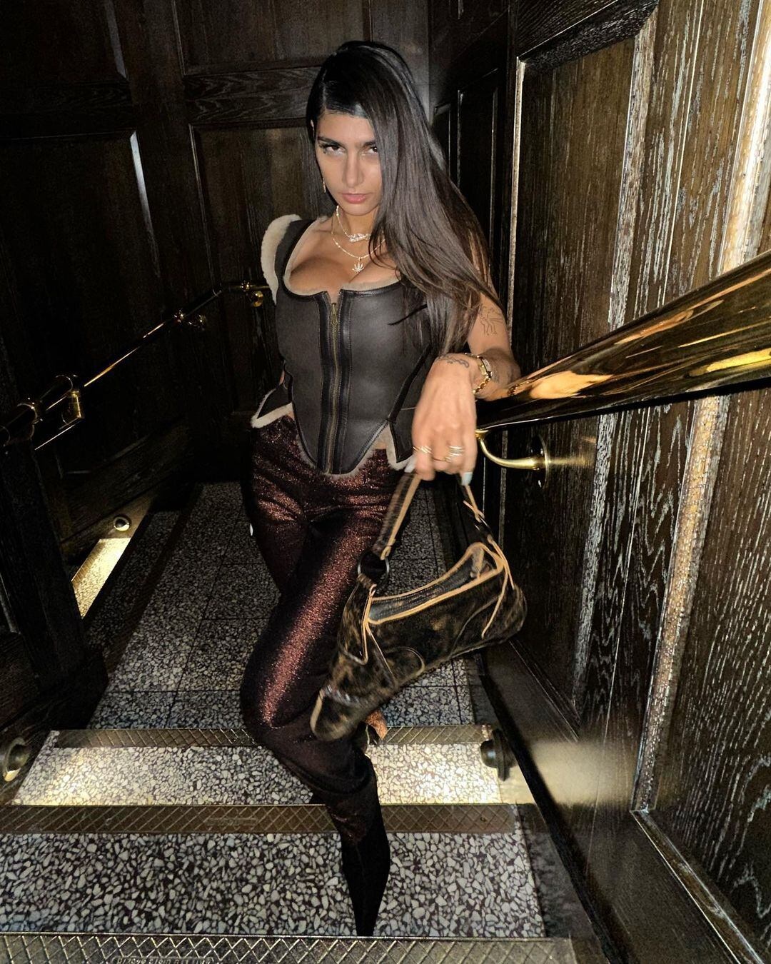 Gucci Spring 1997 Tom Ford Metallic Brown Glitter Lurex Pants 40 - 6
