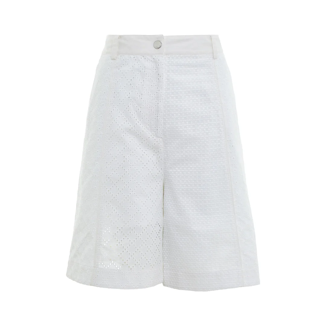 Broderie Anglaise Patchwork Shorts - 1