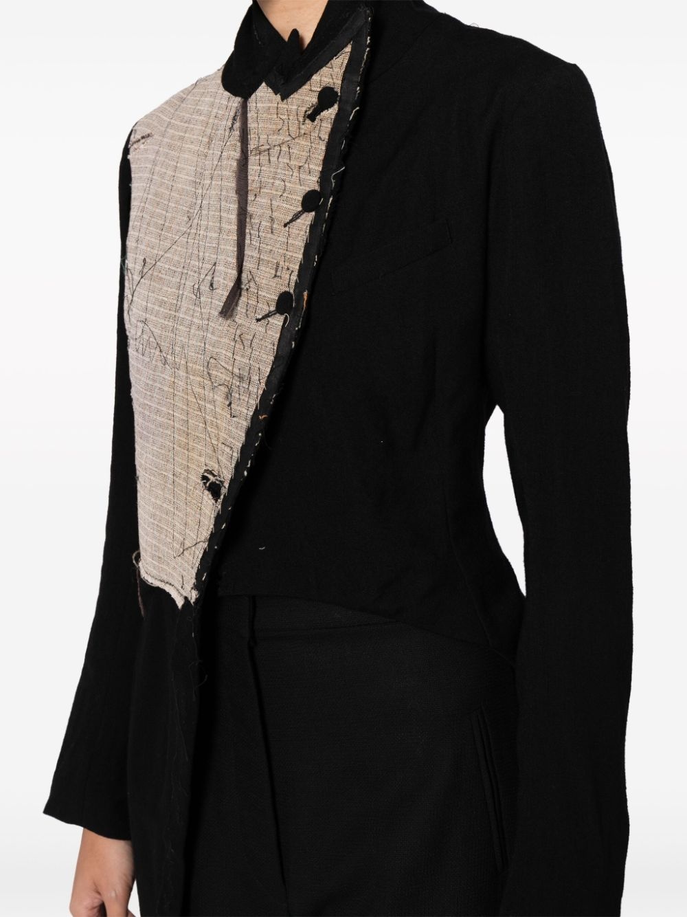 asymmetric wool jacket - 5