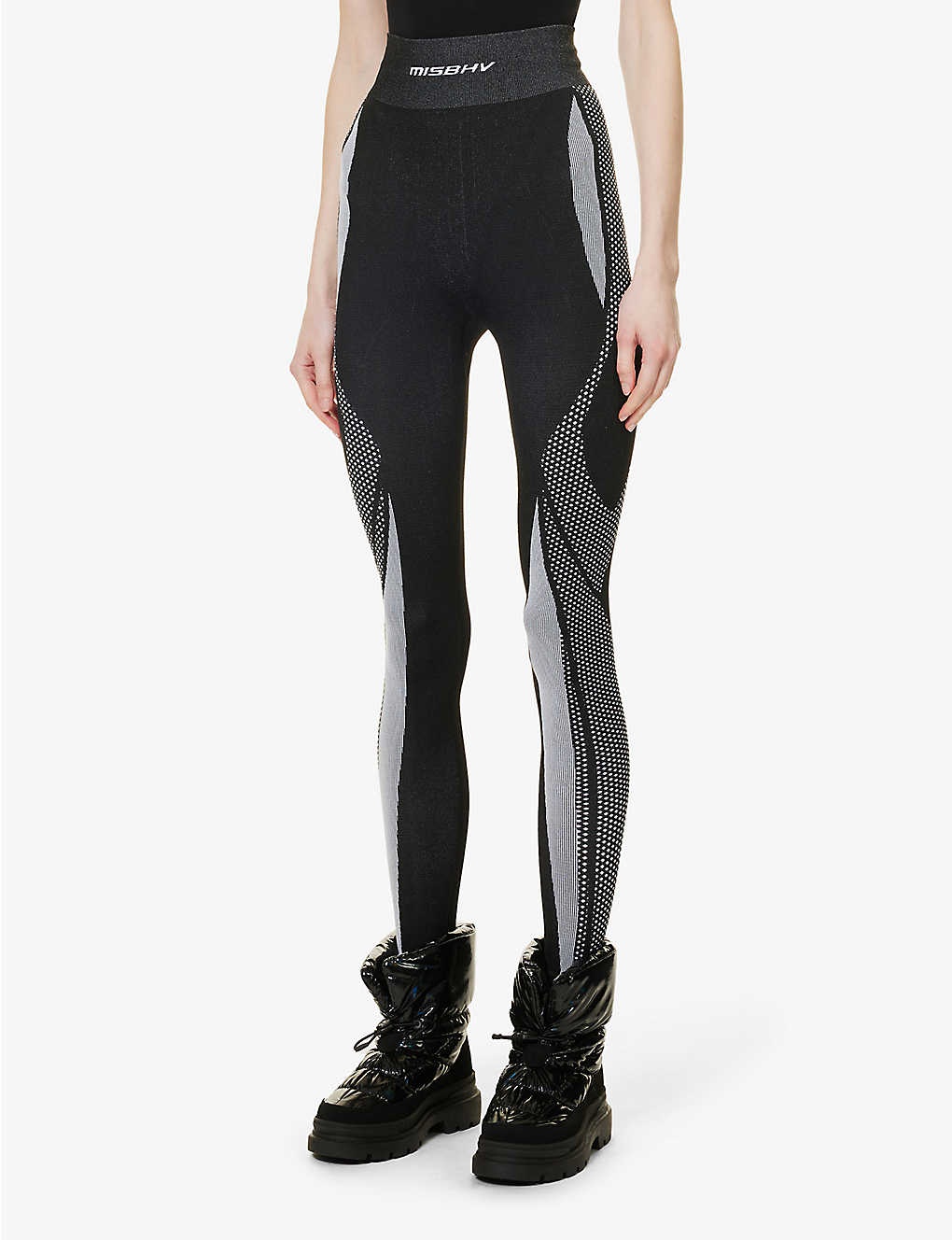 Performa logo-print stretch-woven leggings - 3