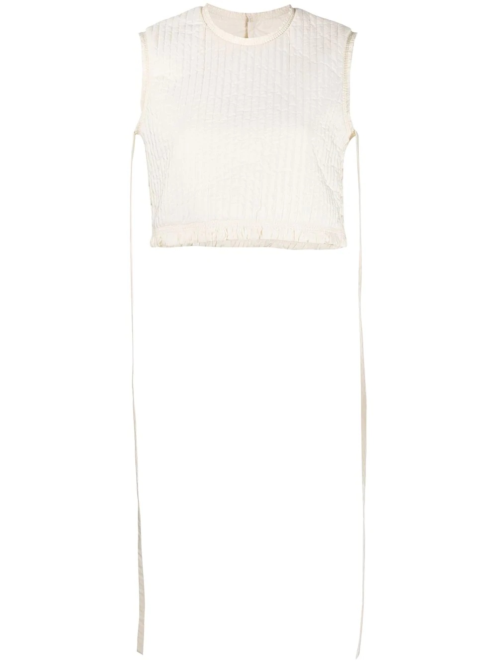 padded sleeveless crop top - 1