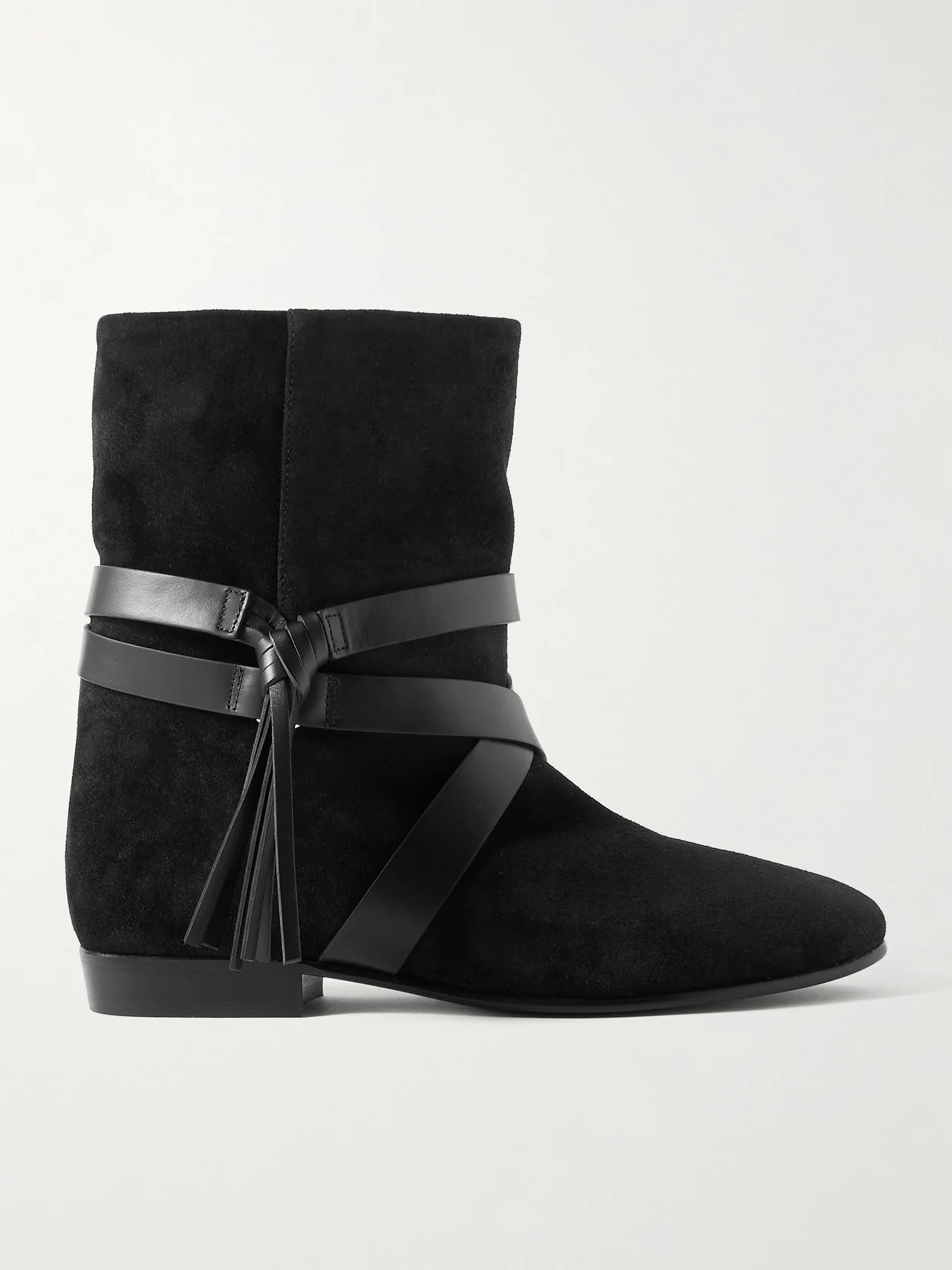 Rejen Leather-trimmed Suede Ankle Boots - 1