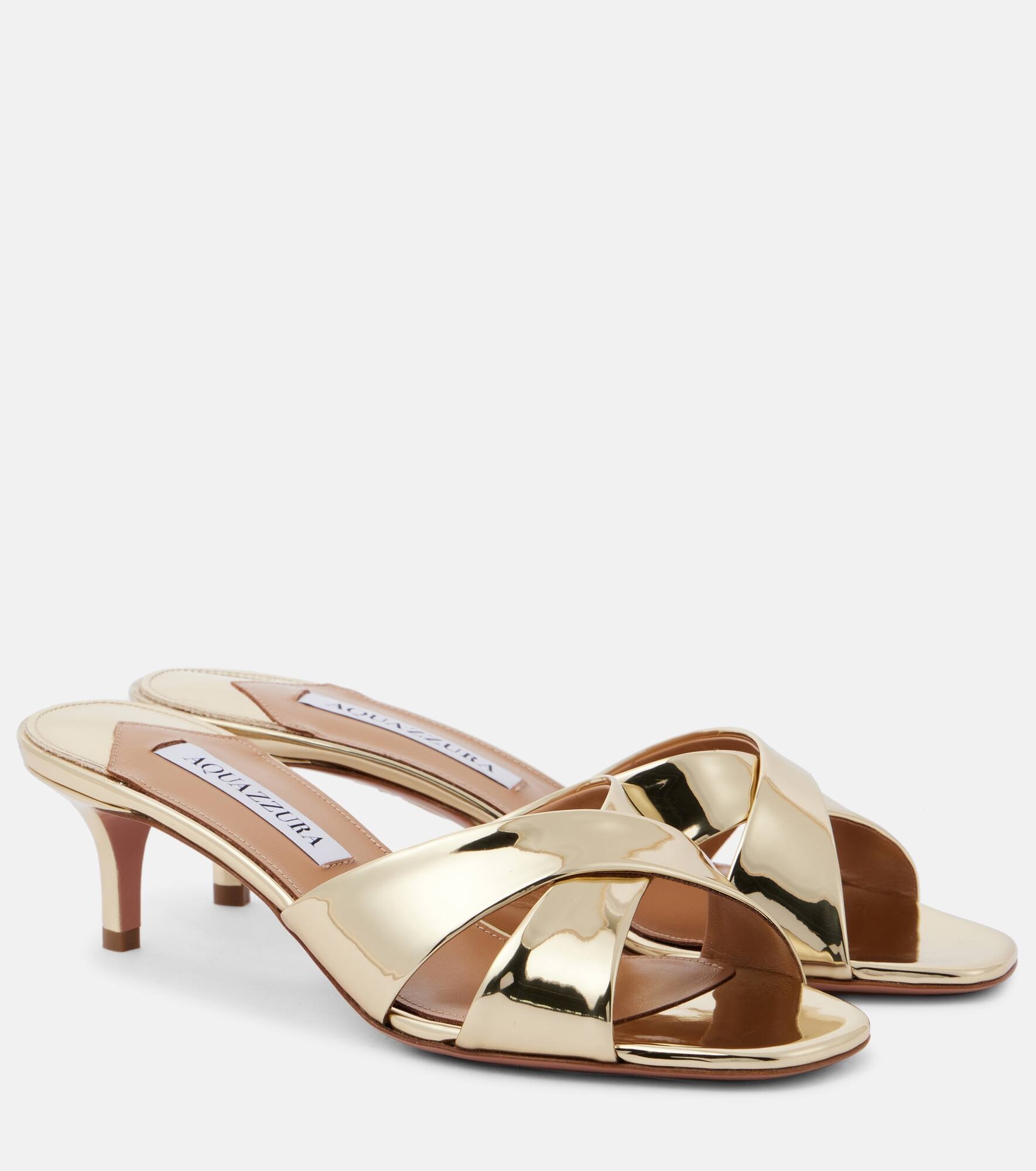 Divine 50 mirrored leather mules - 1