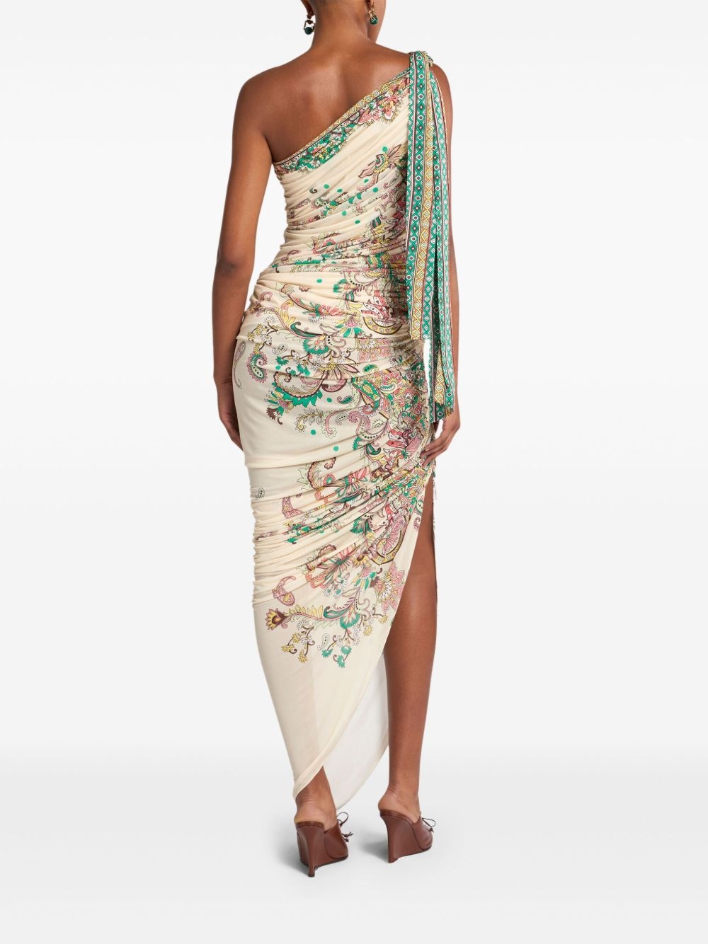 single-shoulder maxi dress - 3