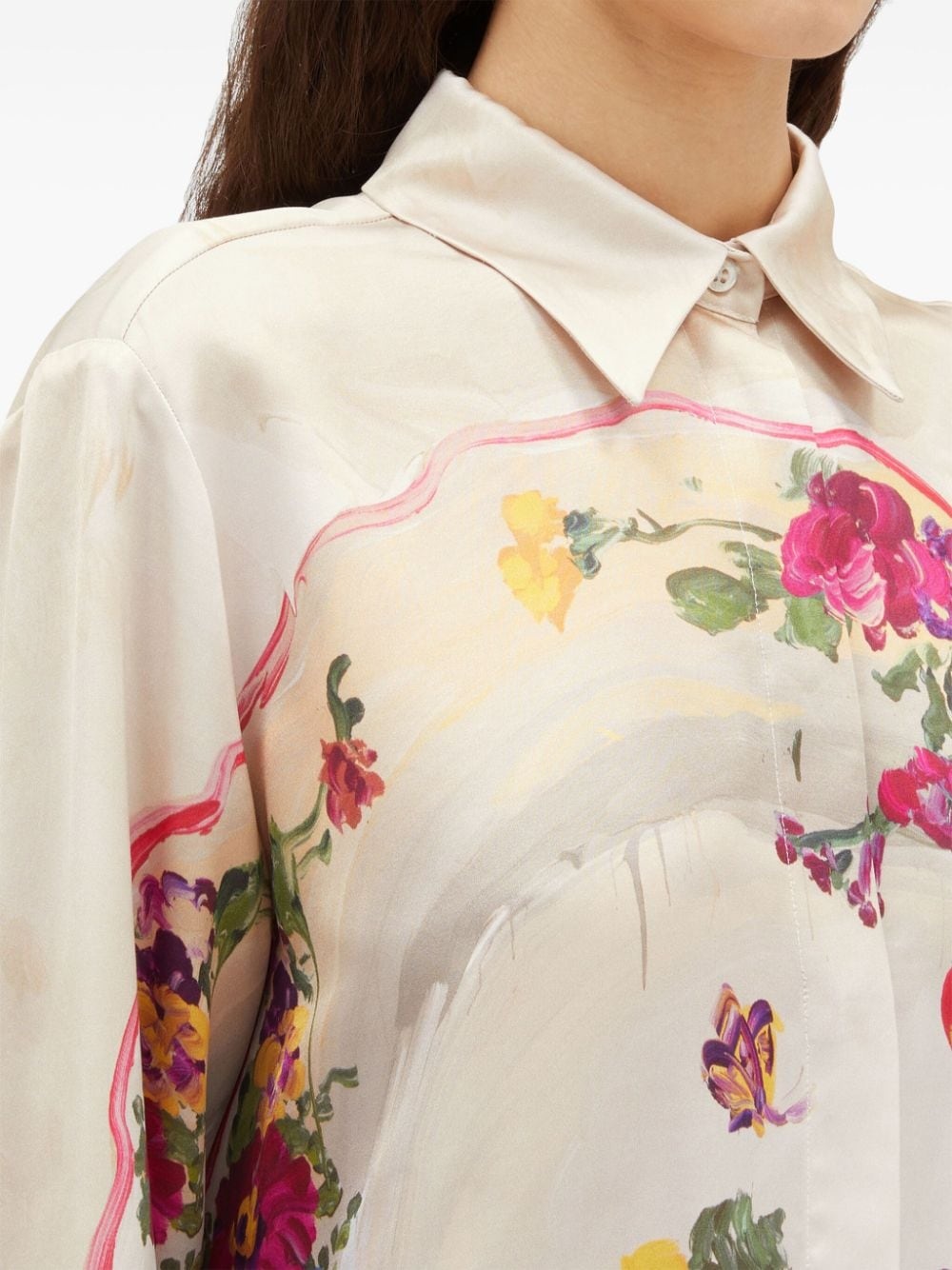 floral-print long-sleeve shirt - 5