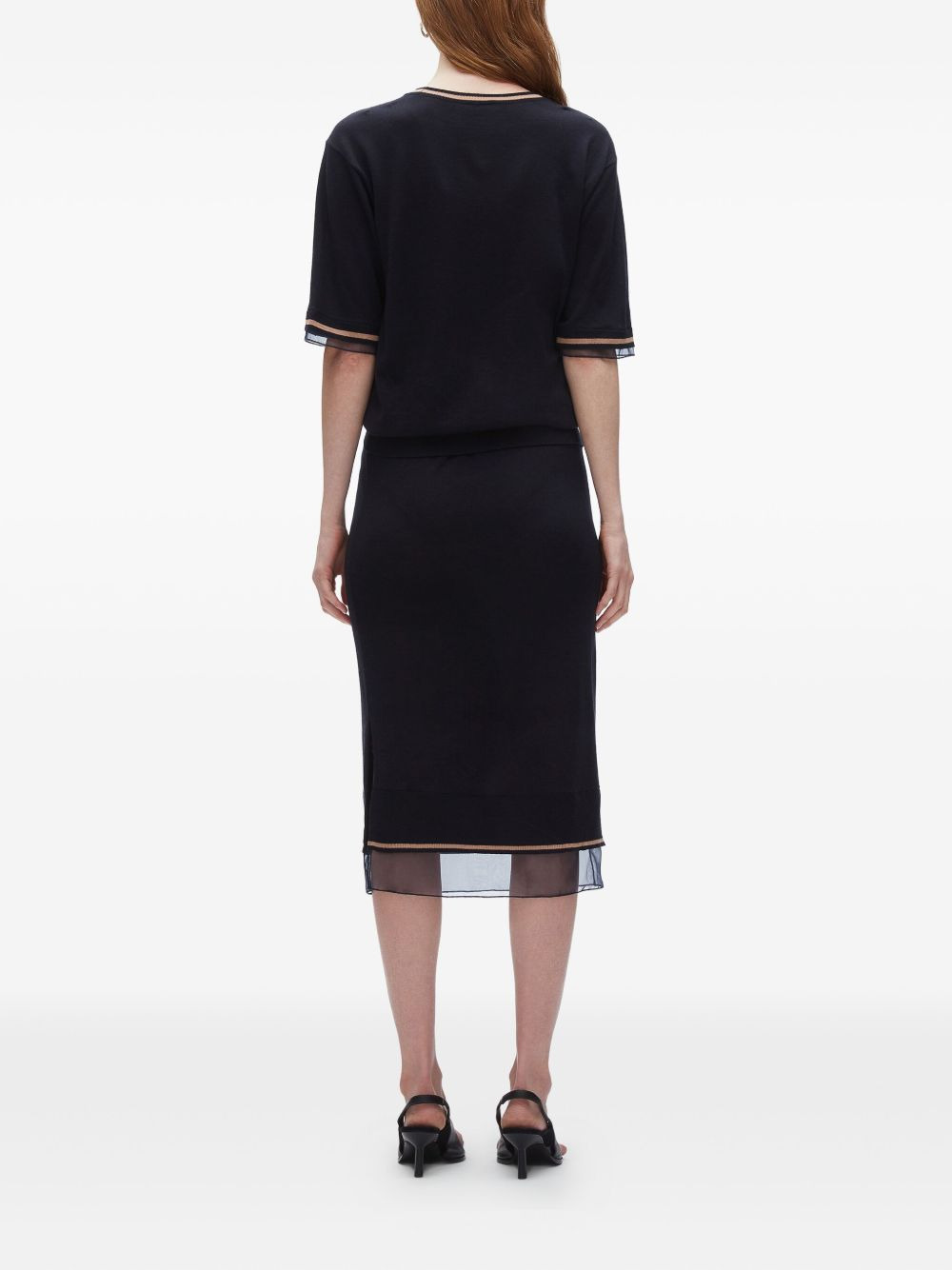 twist-detail wool dress - 4