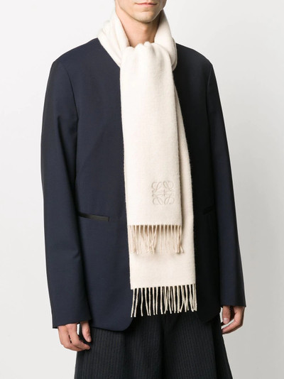 Loewe embroidered logo scarf outlook