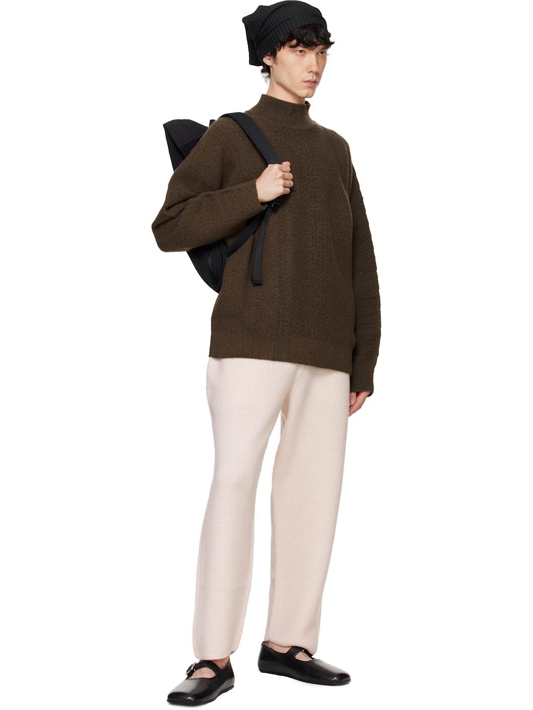 Pink Rustic Knit Sweatpants - 4