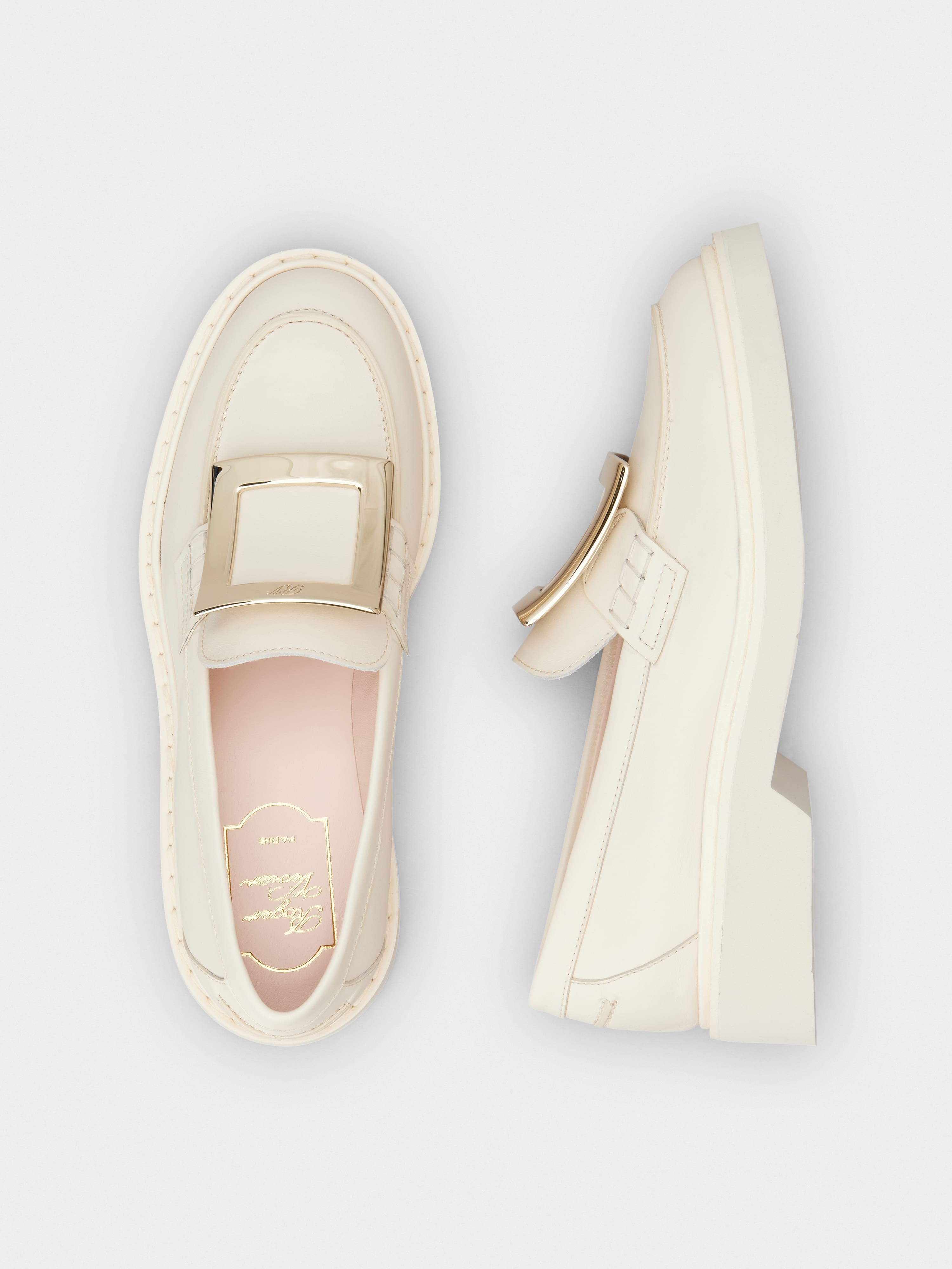 Viv' Rangers Metal Buckle Loafers in Leather - 4