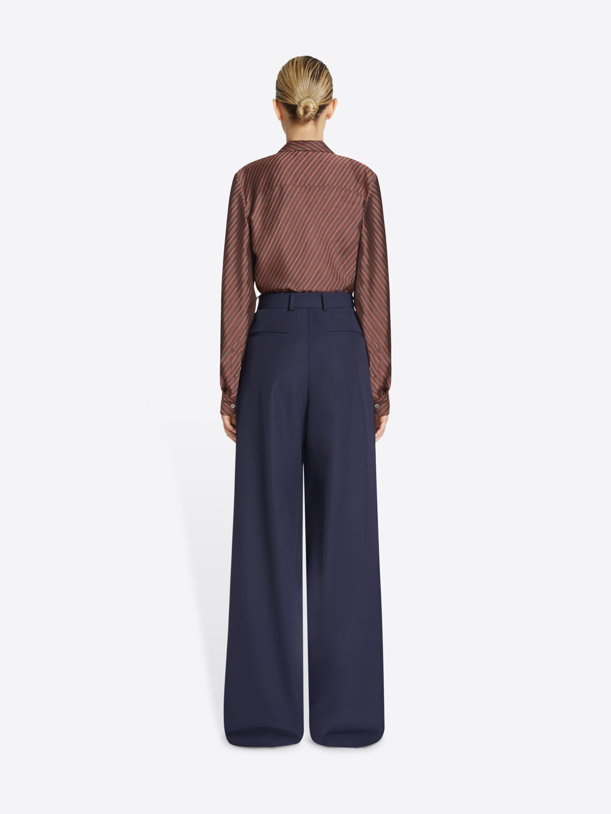 BELTED WOOL TROUSERS - 4