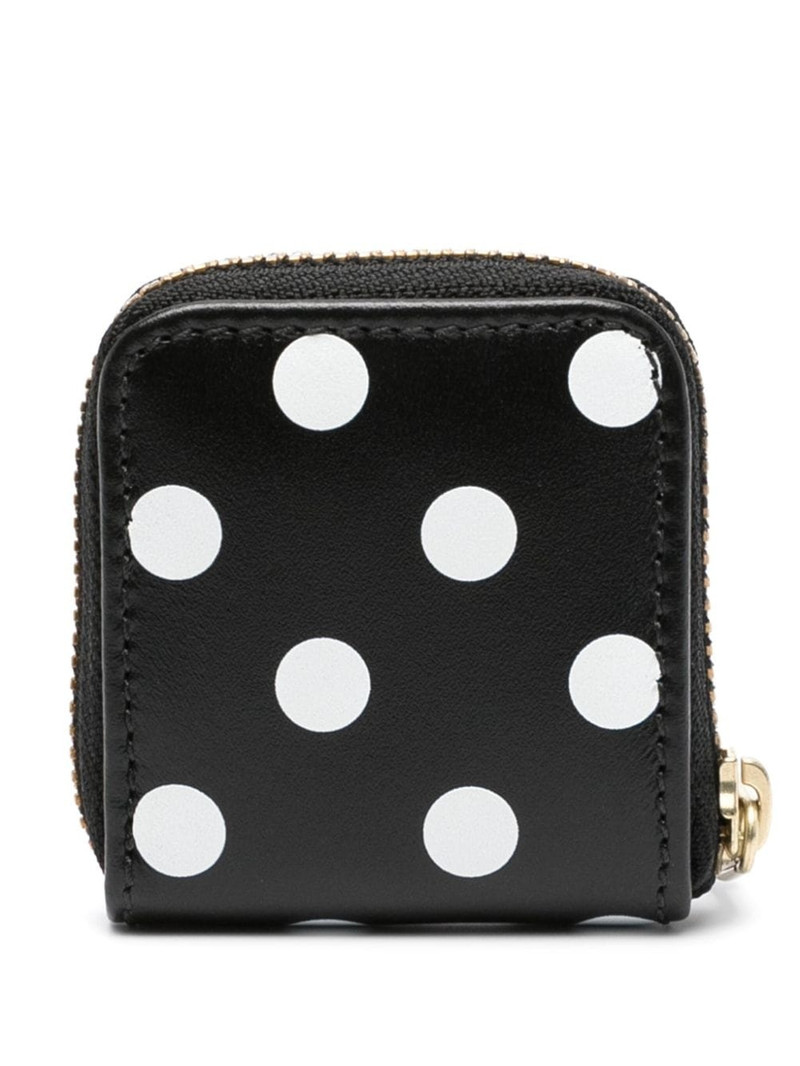 Comme Des Garçons bold-dot pattern leather wallet outlook