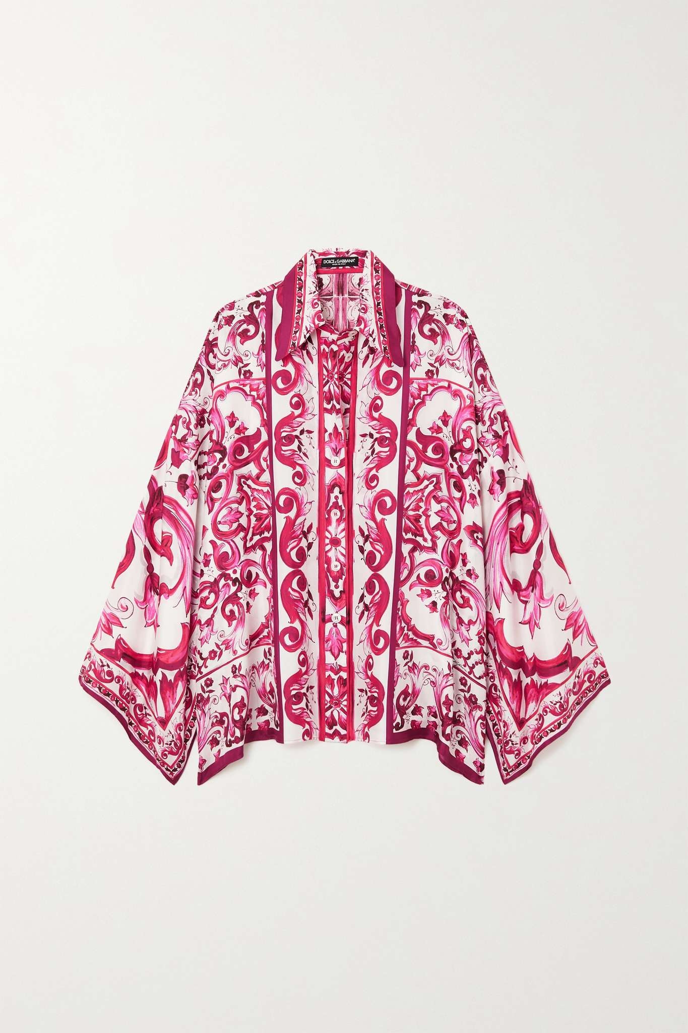 Printed silk-twill shirt - 1