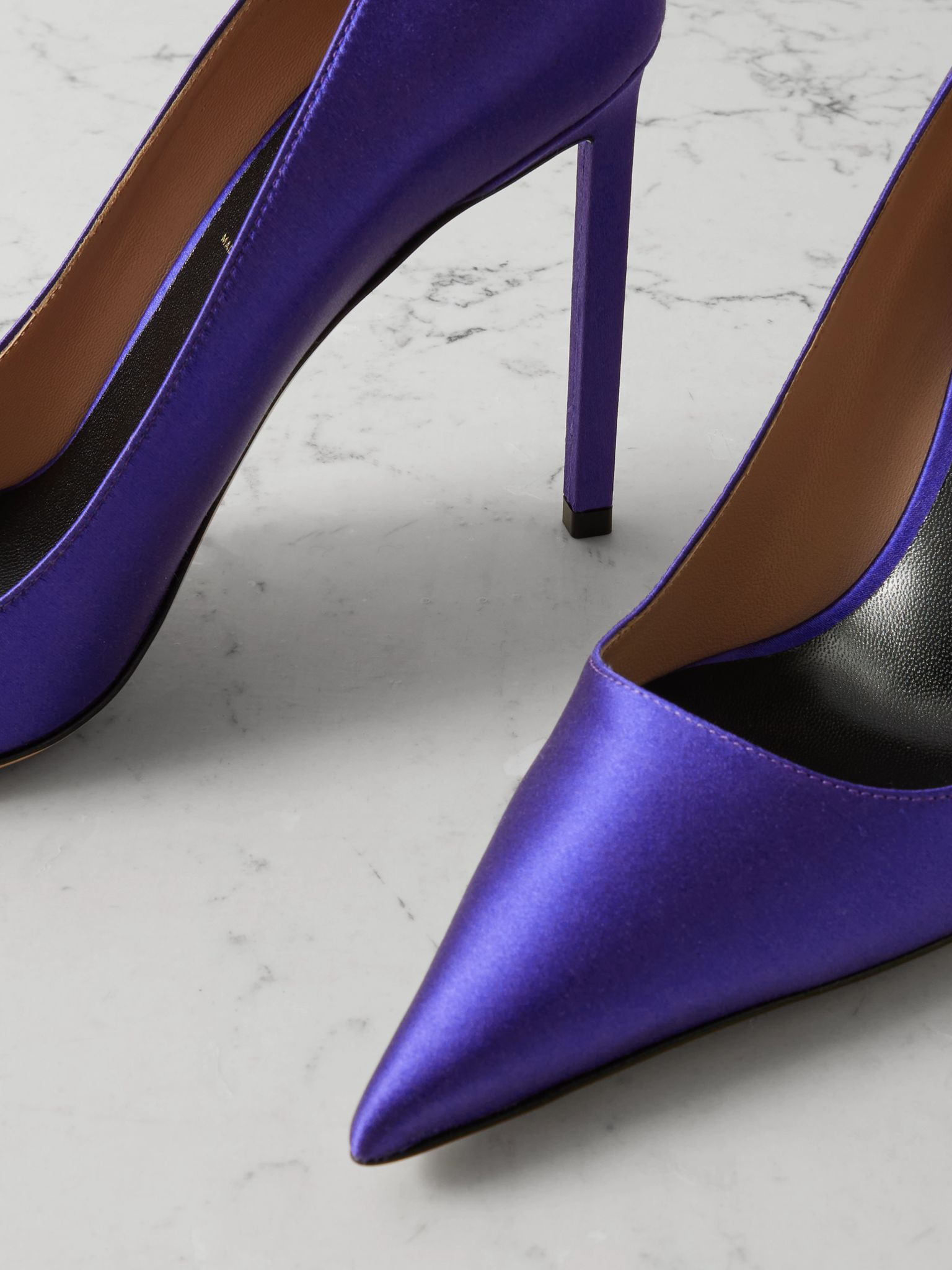 Betty satin pumps Purple - 4