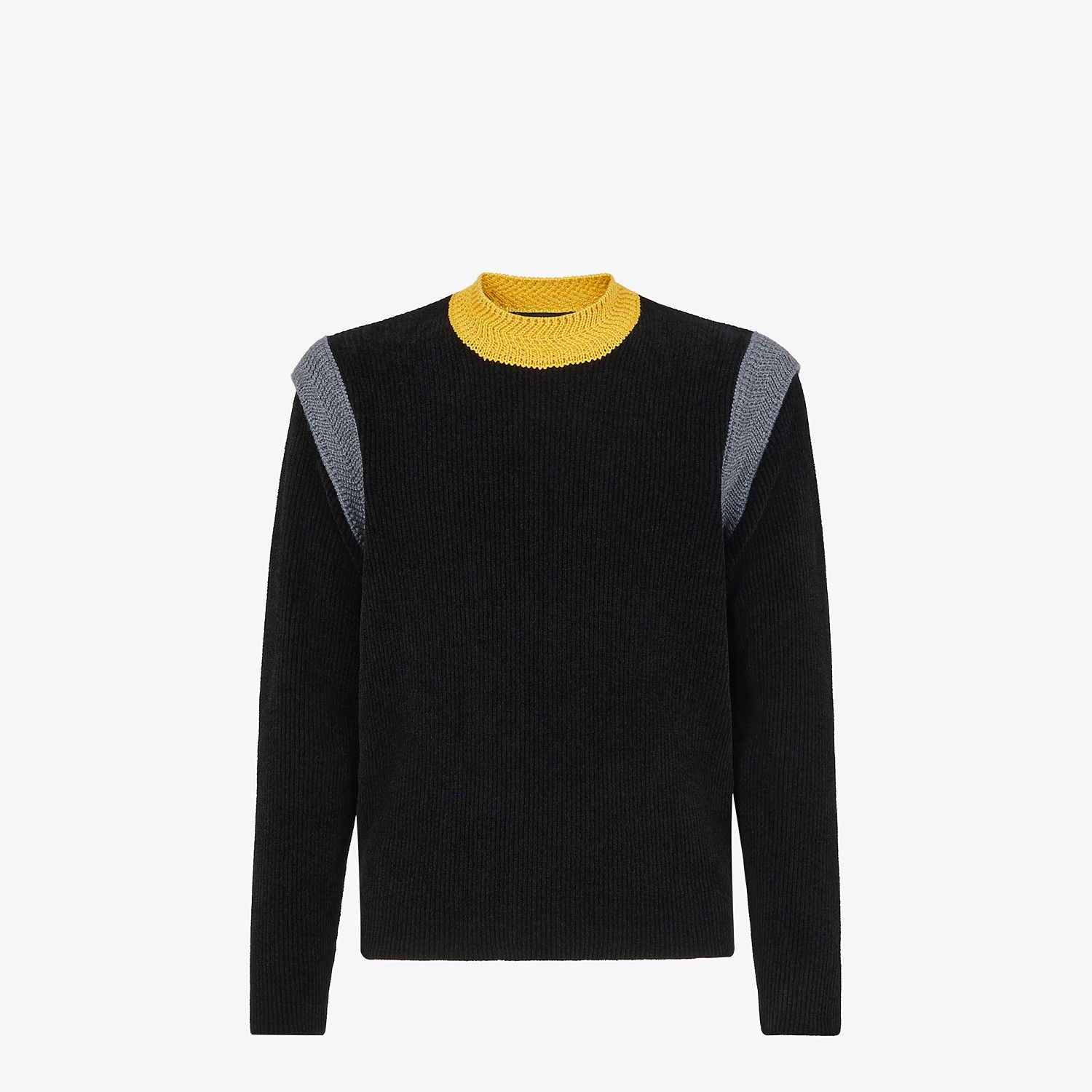 Sweater in black chenille - 1