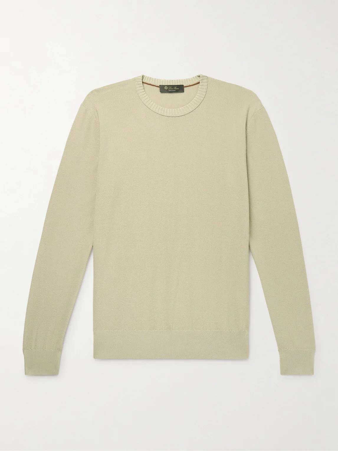 Cotton and Silk-Blend Piqué Sweater - 1