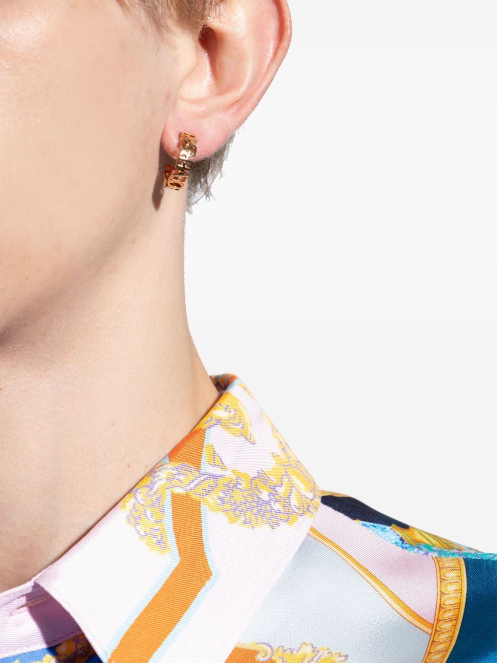 logo-lettering earrings - 3