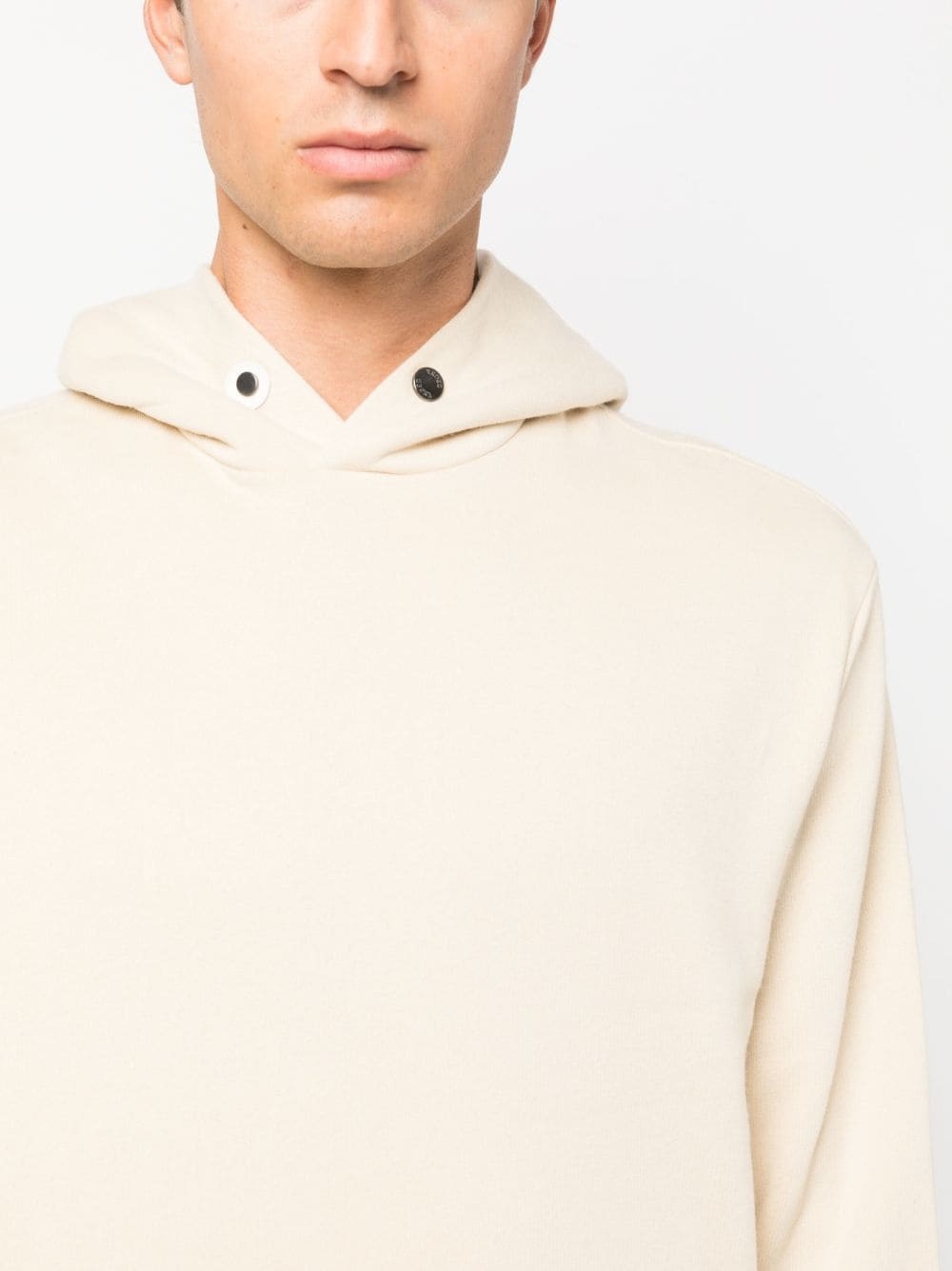 pouch-pocket cotton-cashmere hoodie - 5