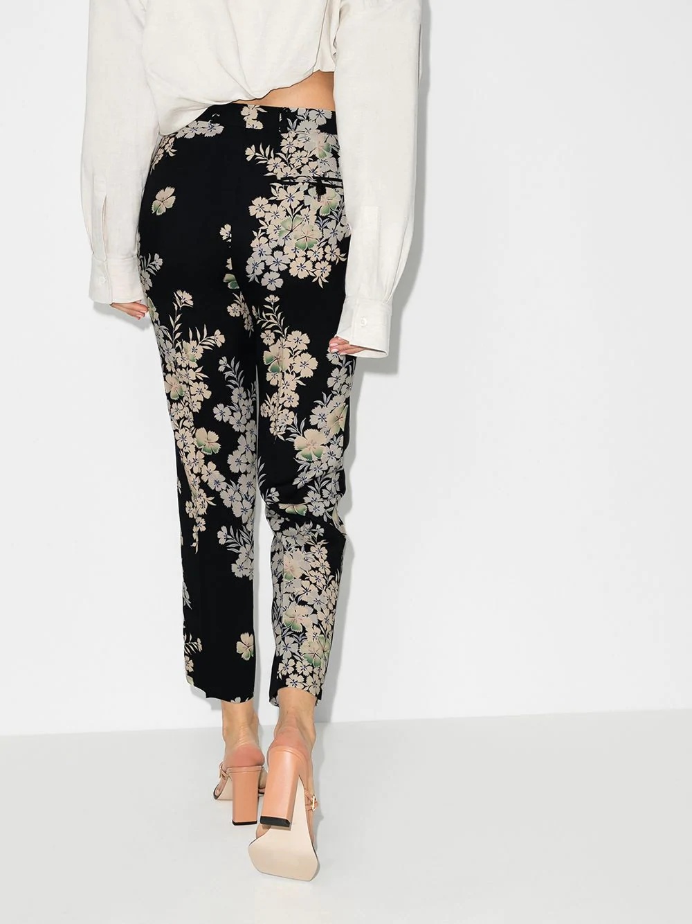 floral-print straight-leg trousers - 3