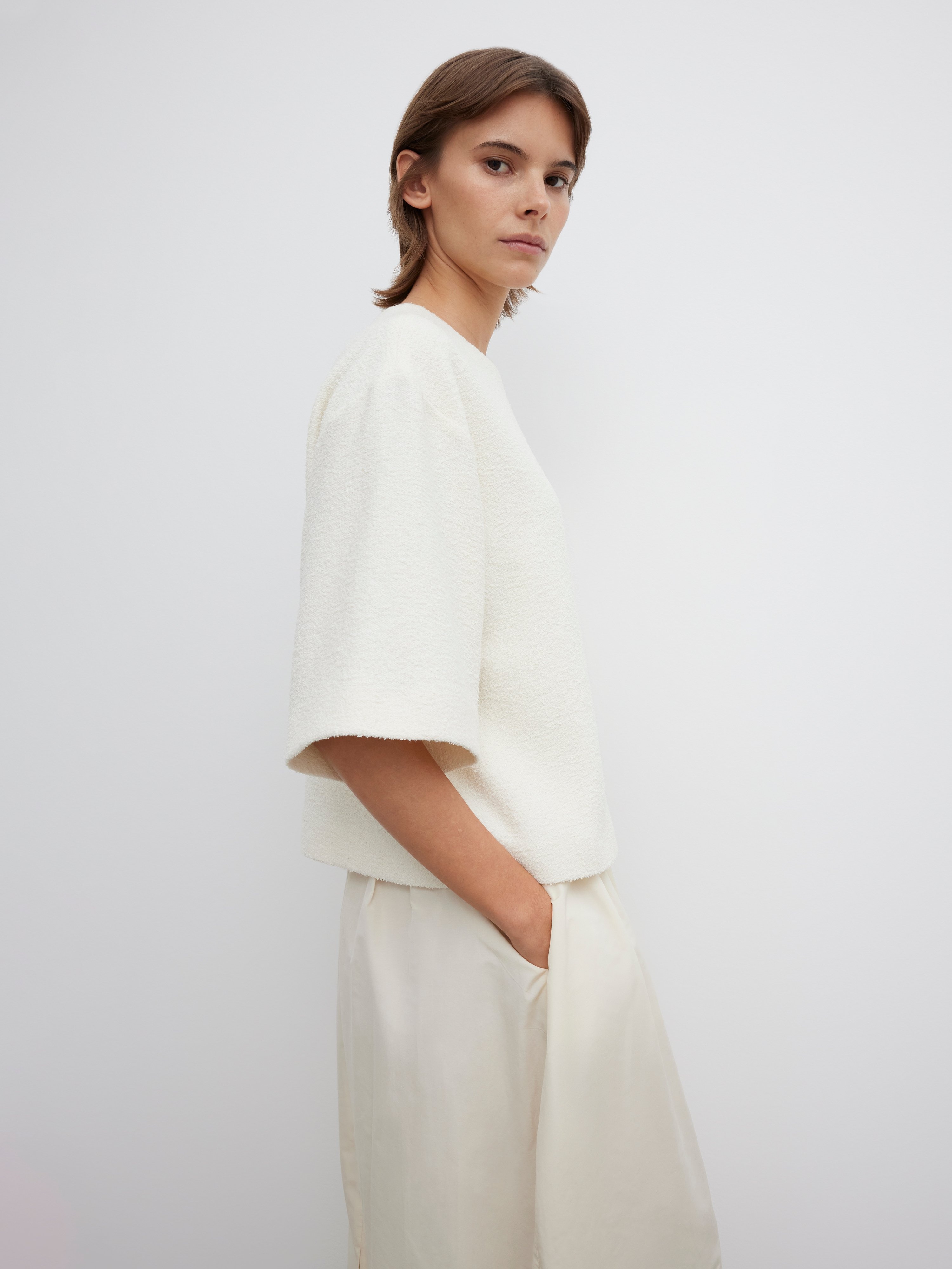 Woven bouclé t-shirt - 3