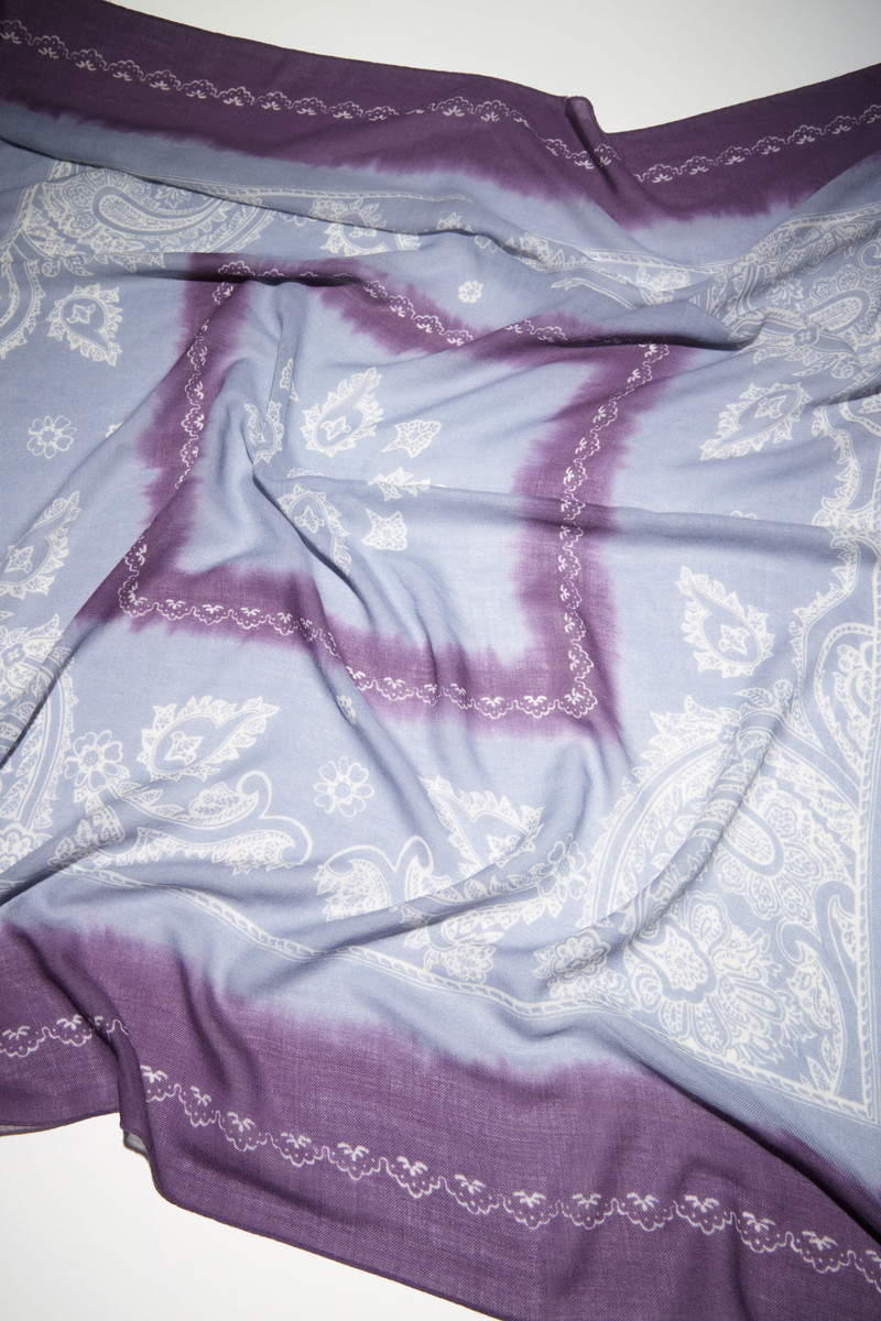 Printed scarf - Violet purple/dusty blue 4