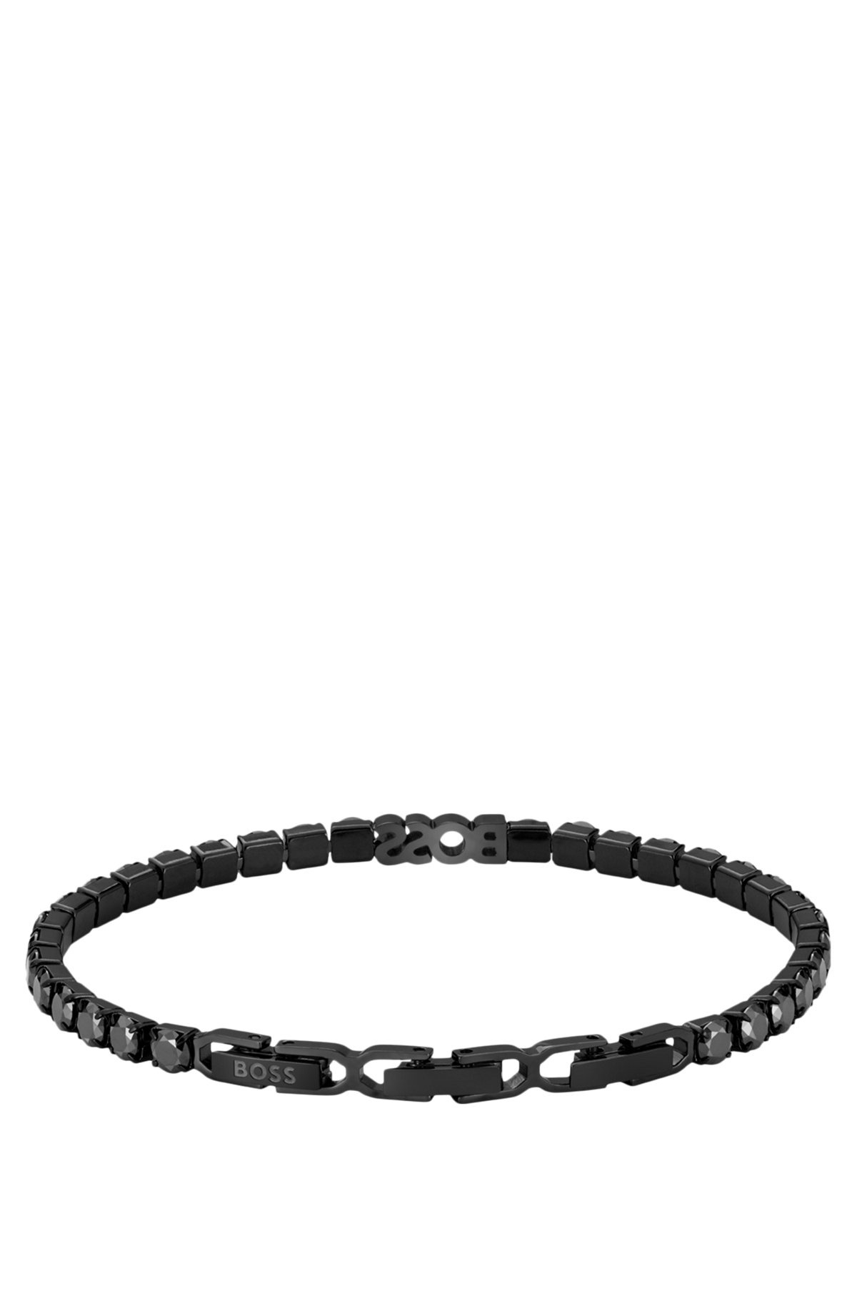 CHAIN TENNIS BRACELET WITH BLACK CRYSTALS - 2