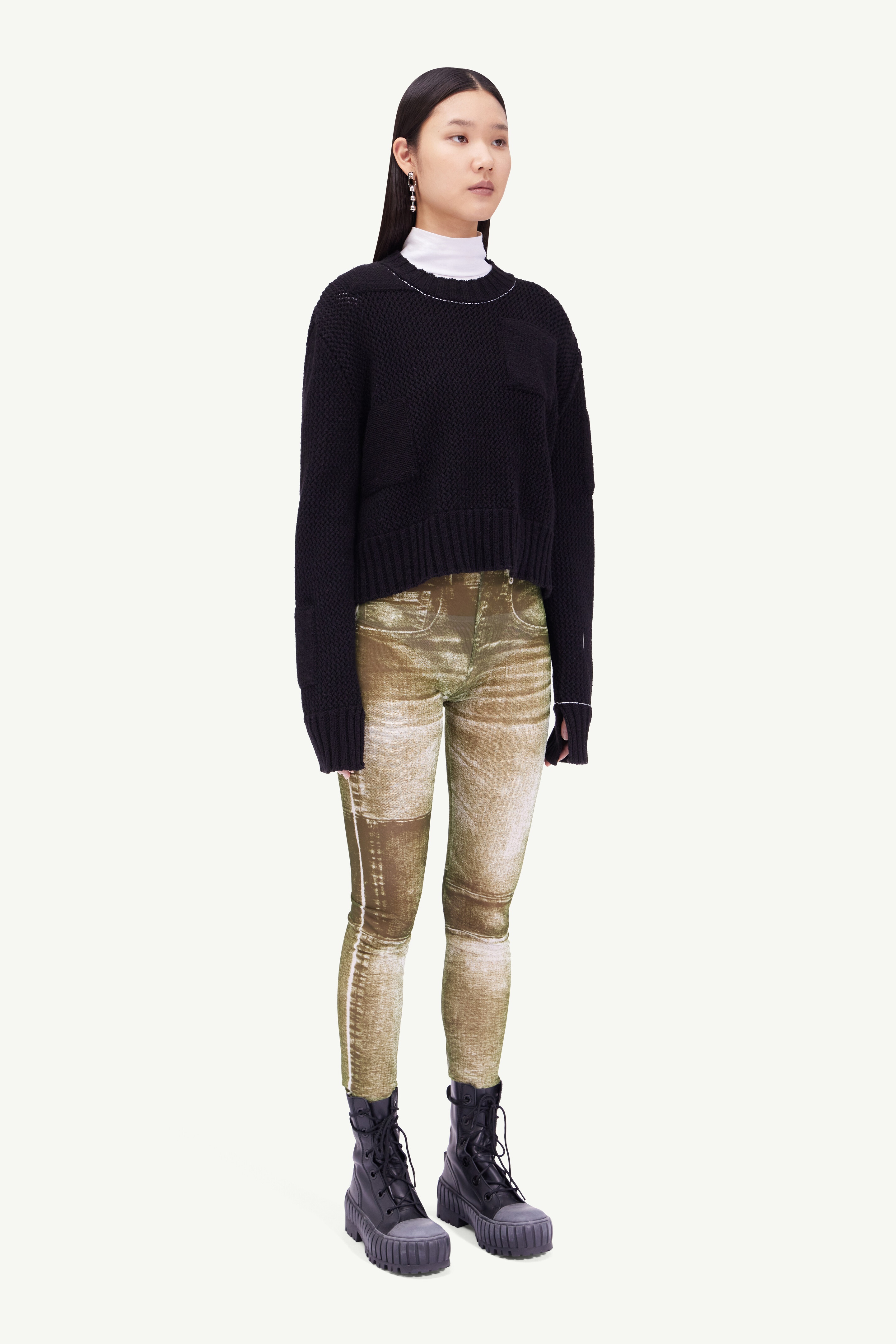 Patch knit sweater - 3