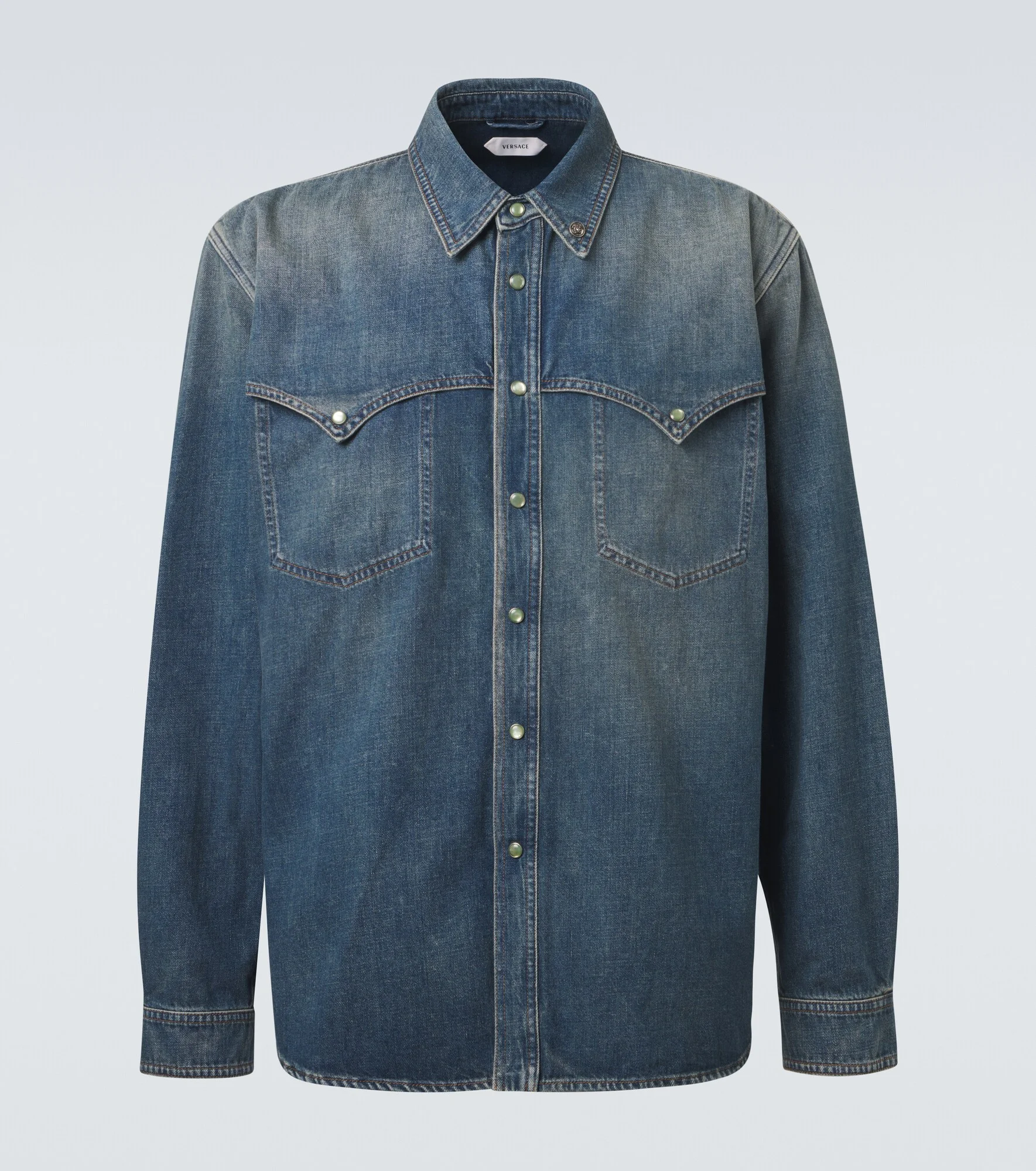 Medusa denim overshirt - 1