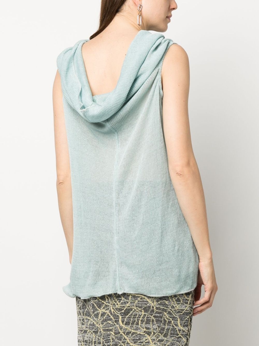 draped-design sleeveless top - 4