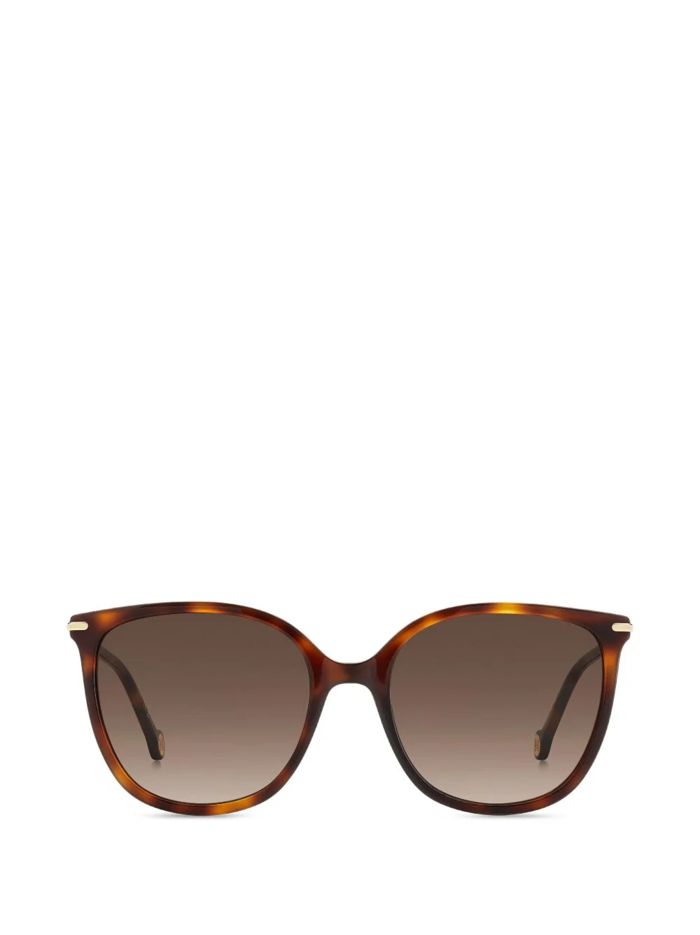tortoiseshell-effect cat-eye sunglasses - 1
