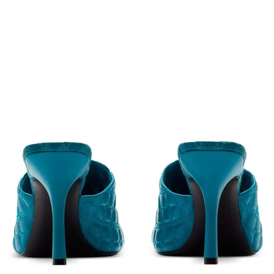 Burberry 85mm Quilted Leather Mules - Kingfisher - 2