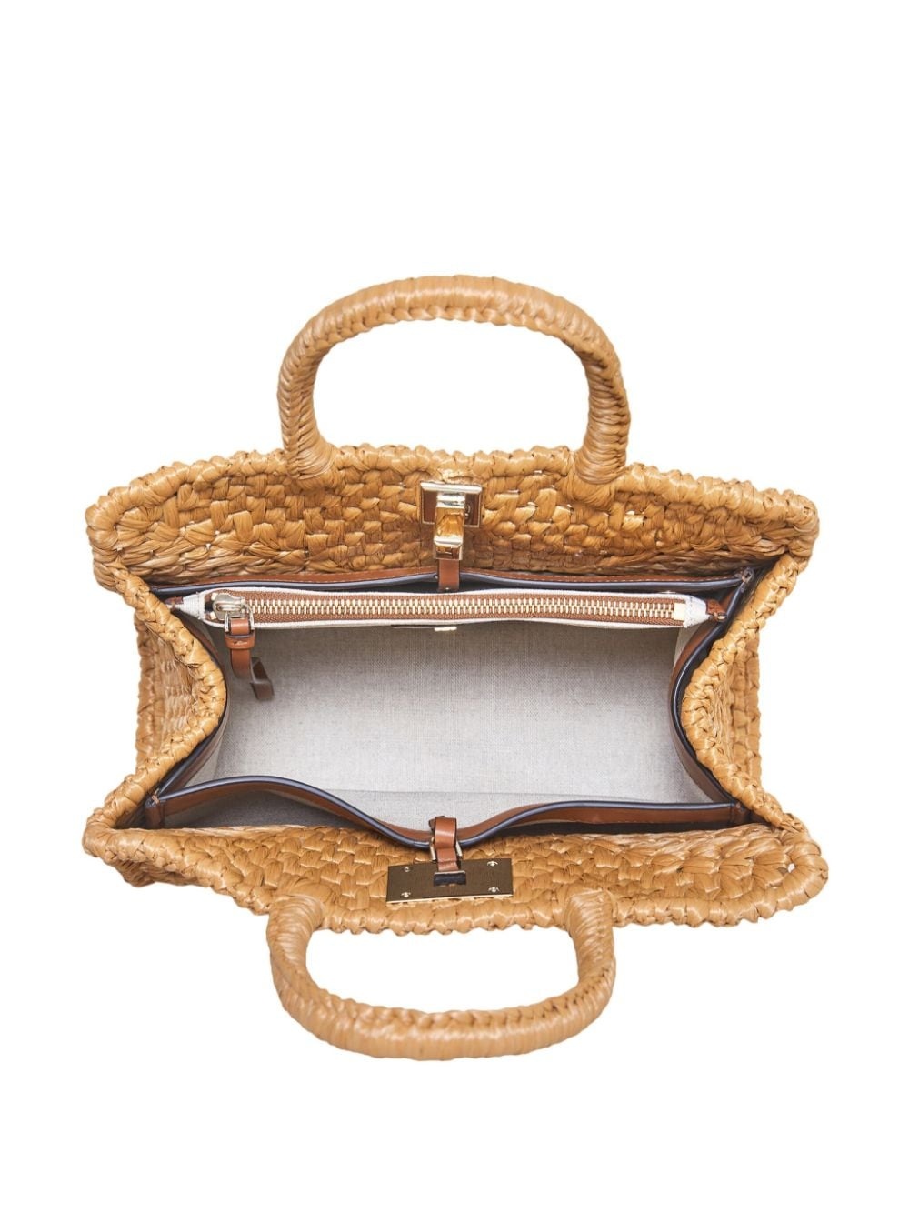 Studio Box raffia tote bag - 5