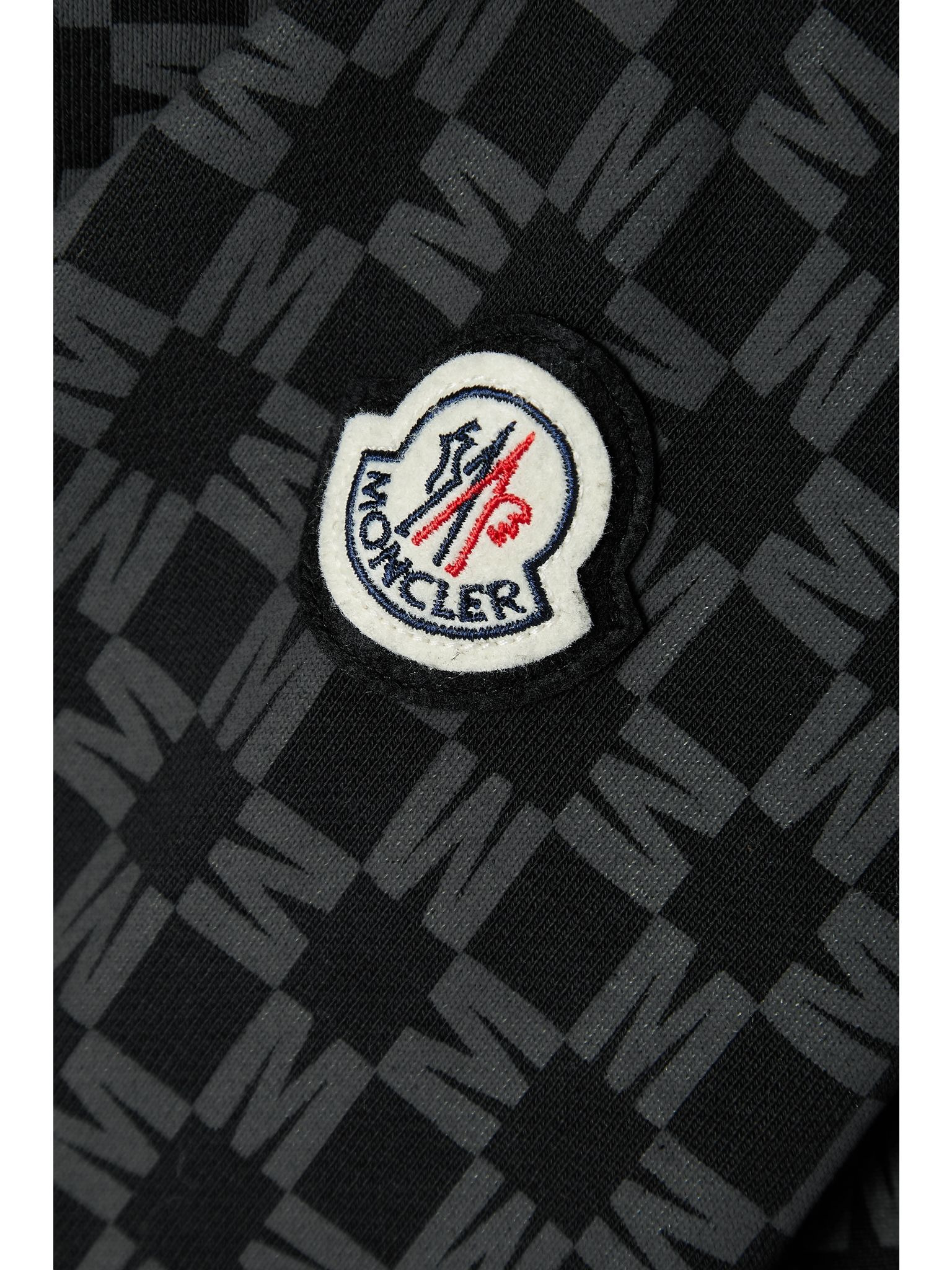 Printed cotton hoodie Black - 4