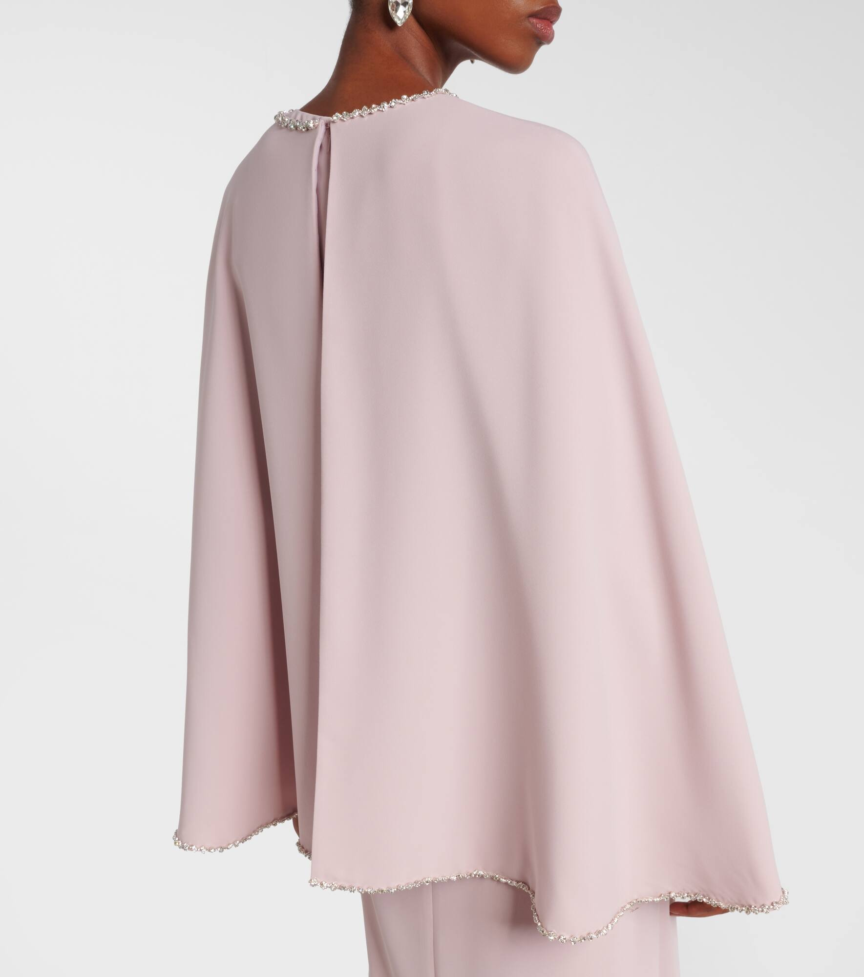 Crystal-embellished caped gown - 7