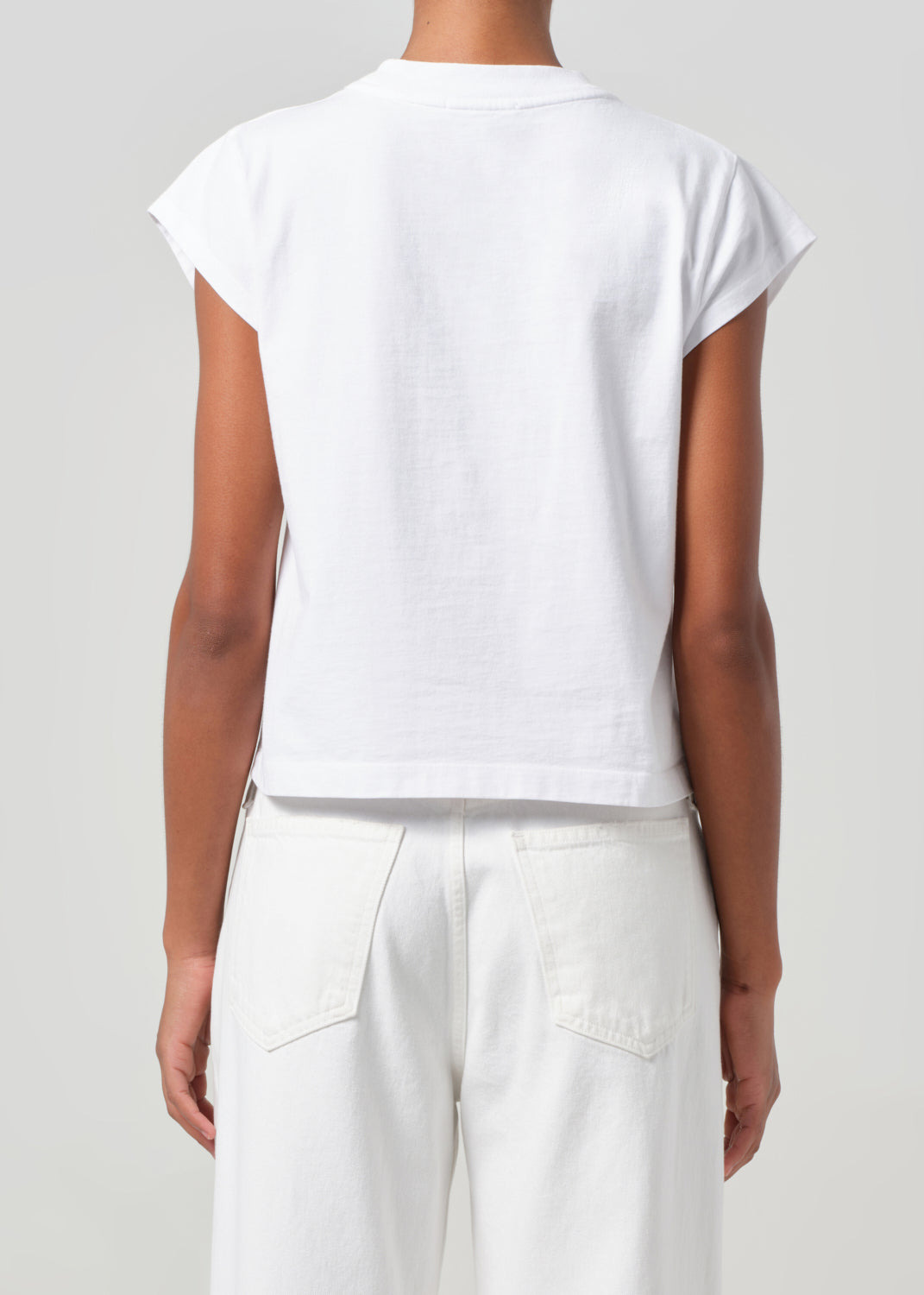 BRYCE CAP SLEEVE TEE IN WHITE - 3