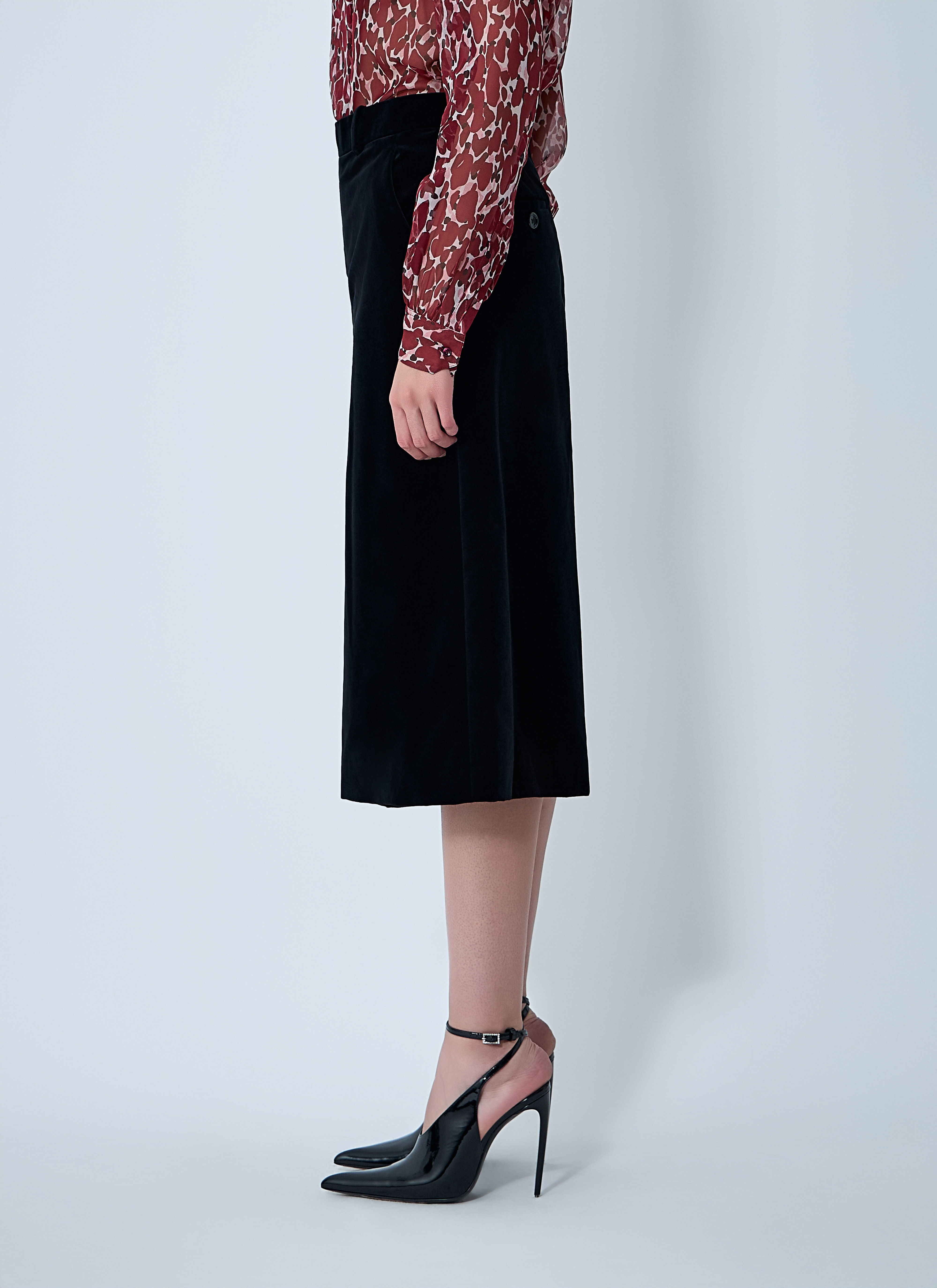 Tailored Cropped Cotton Pants - 3
