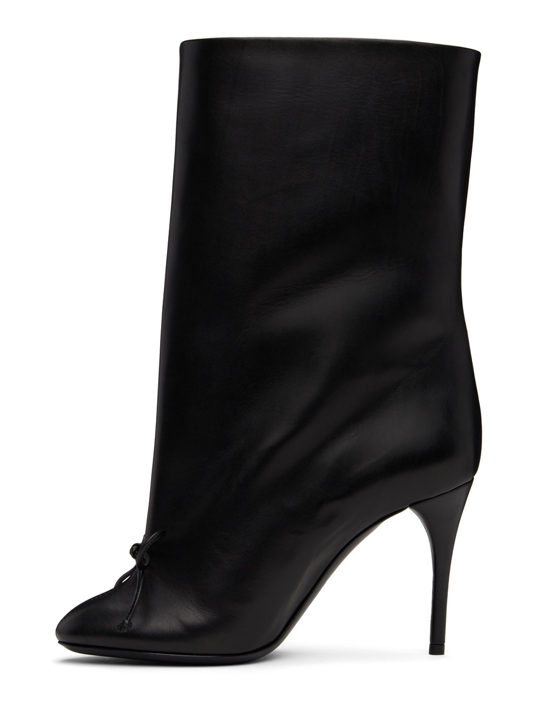 Black Decollete Low Boots - 3