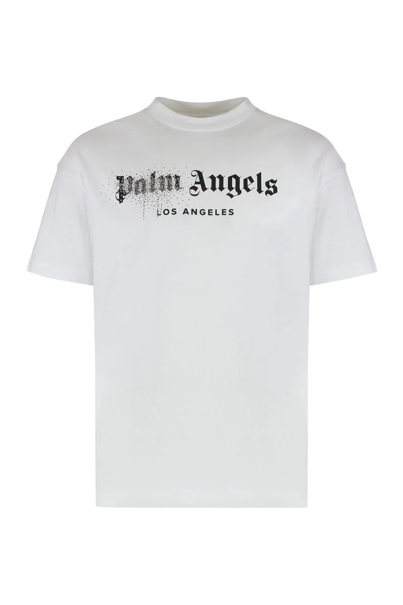 Palm Angels Round Neck T-Shirt In Cotton - 1