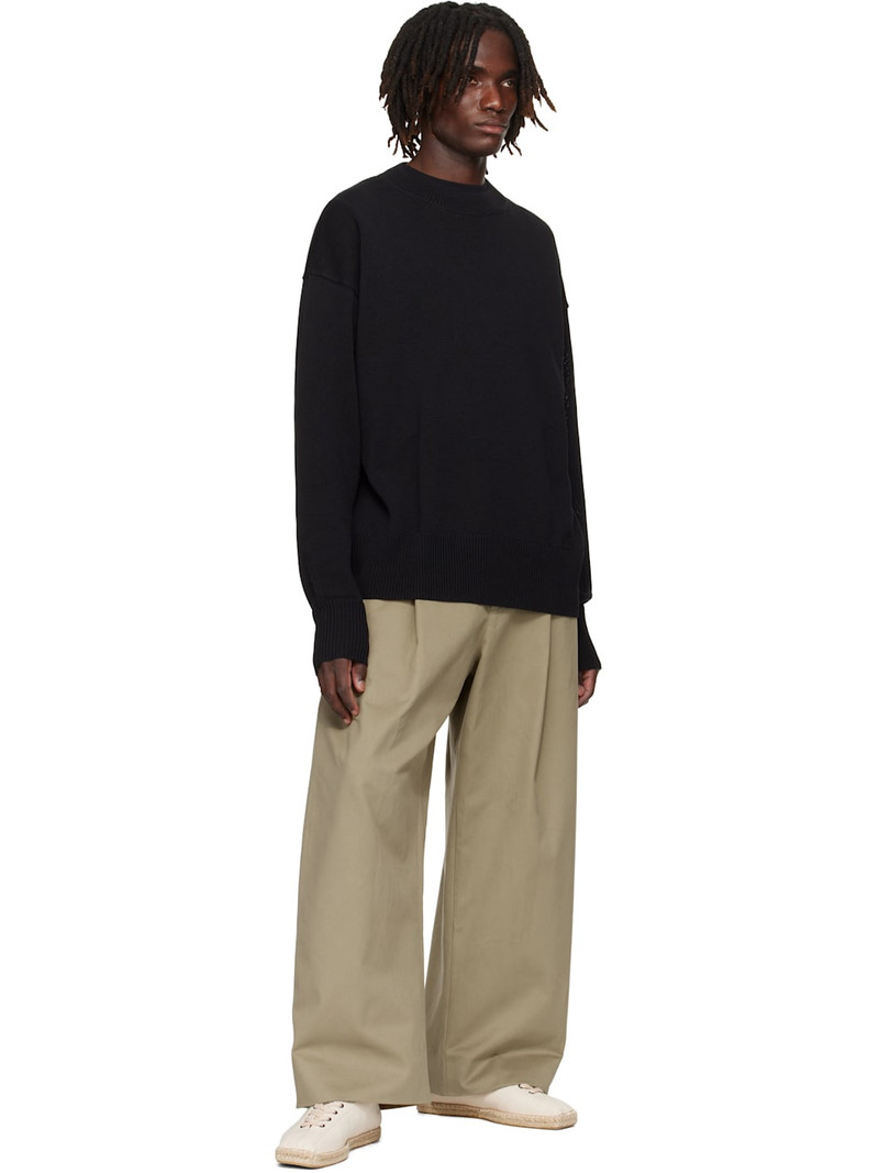 Studio Nicholson Beige Sorte Trousers outlook