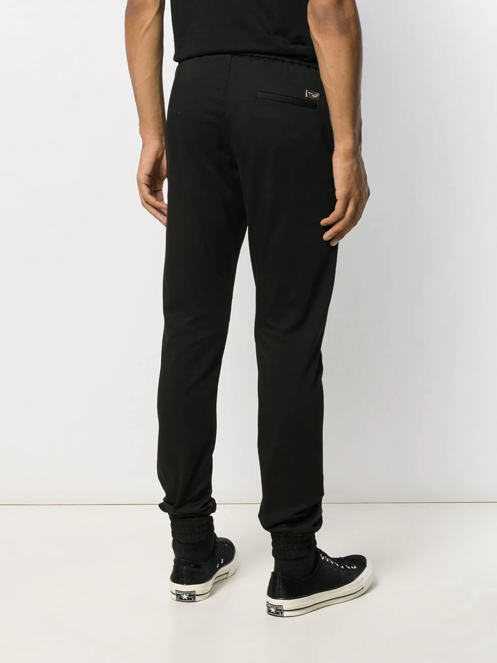 ribbed-detail velour track pants - 4