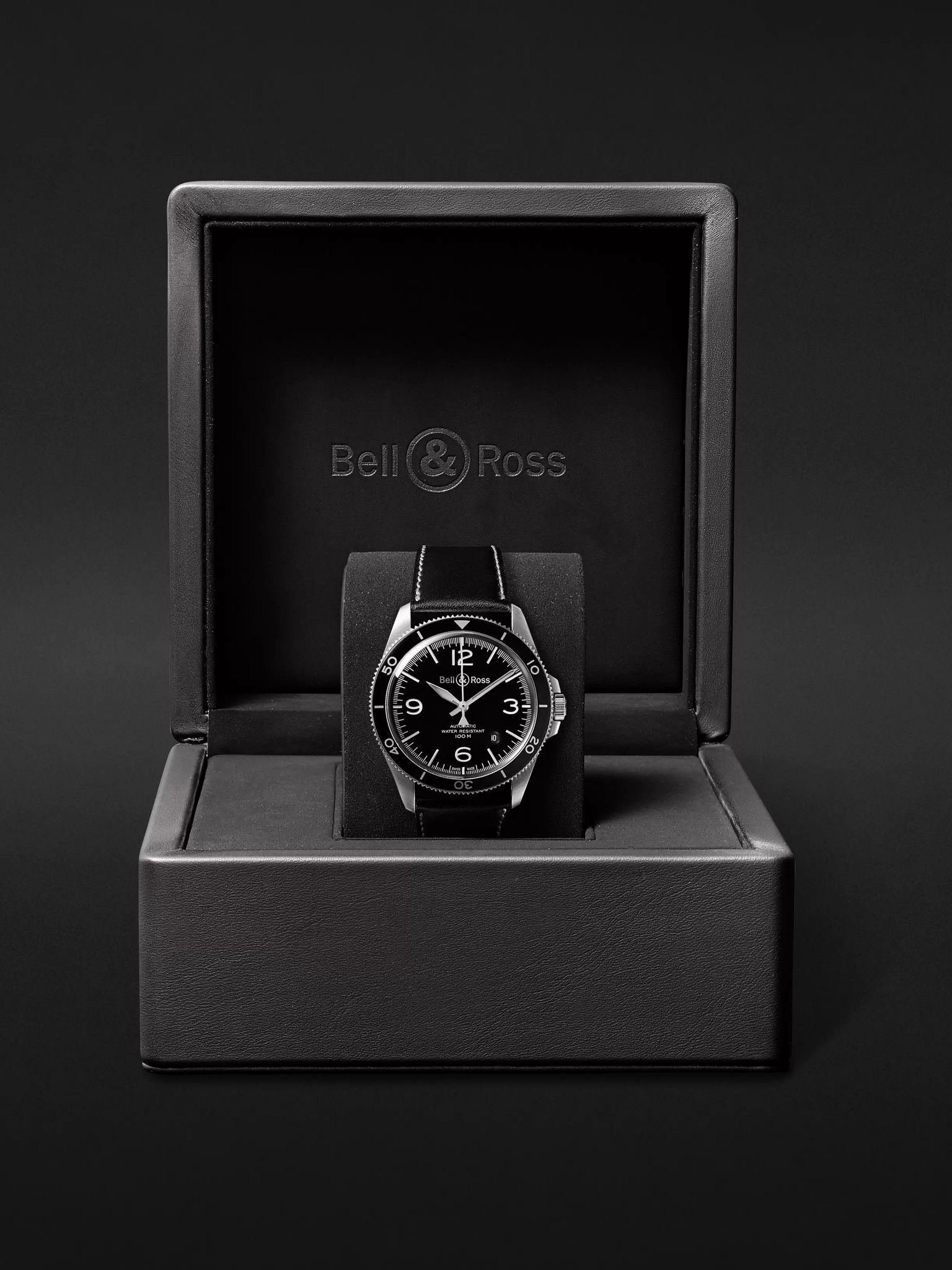 BR V2-92 Automatic 41mm Stainless Steel and Leather Watch, Ref. No. BRV292-­‐BL-­‐ST/SCA Black - 8