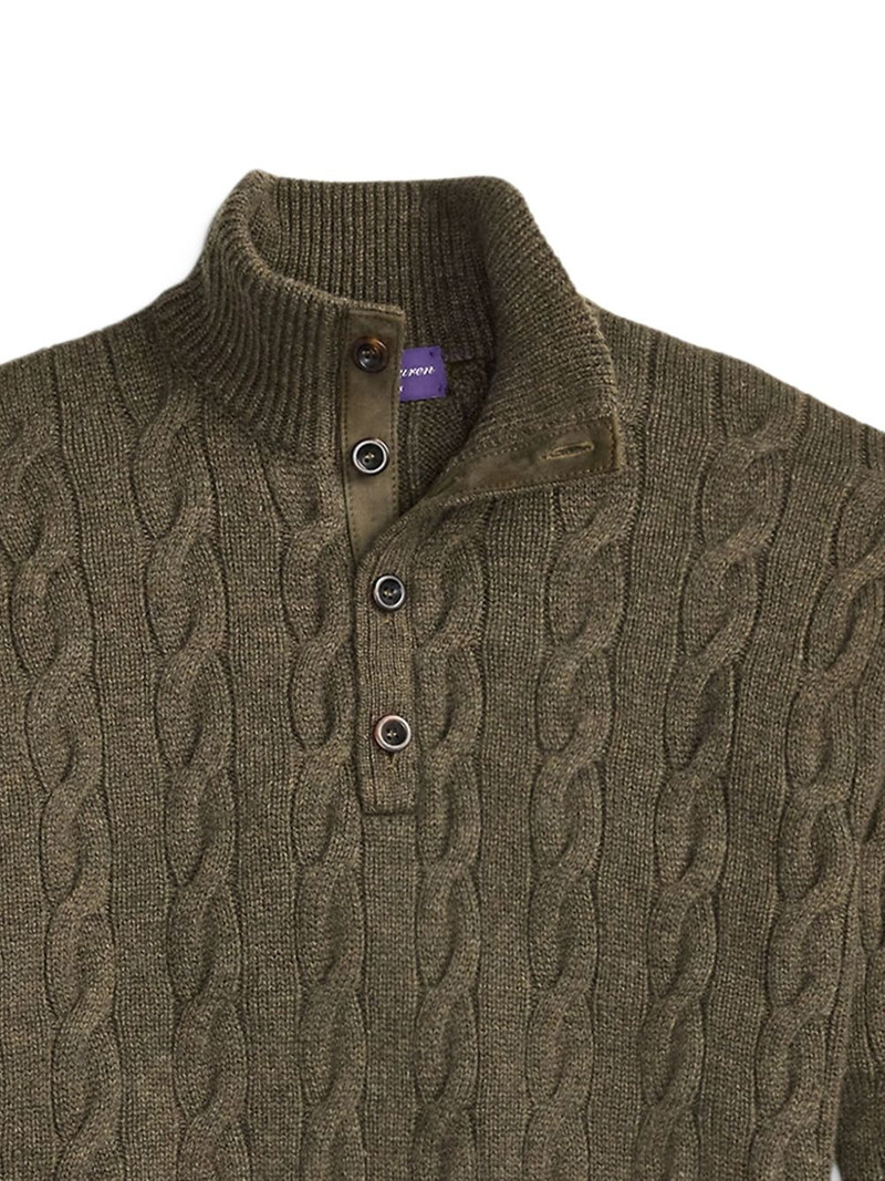 Ralph Lauren cable-knit high-neck sweater outlook